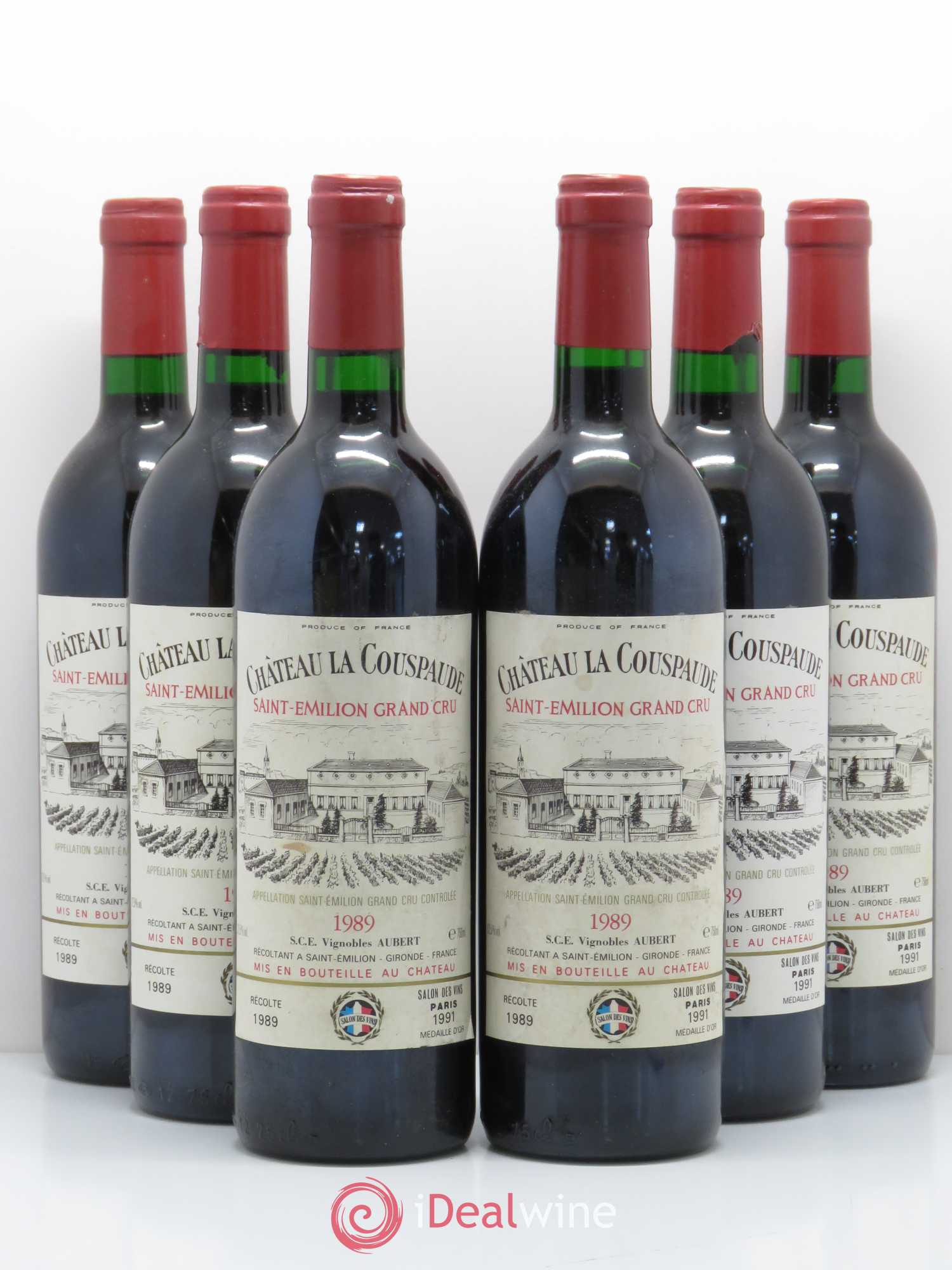 Château la Couspaude Grand Cru Classé 1989 - Lot de 6 bouteilles - 0
