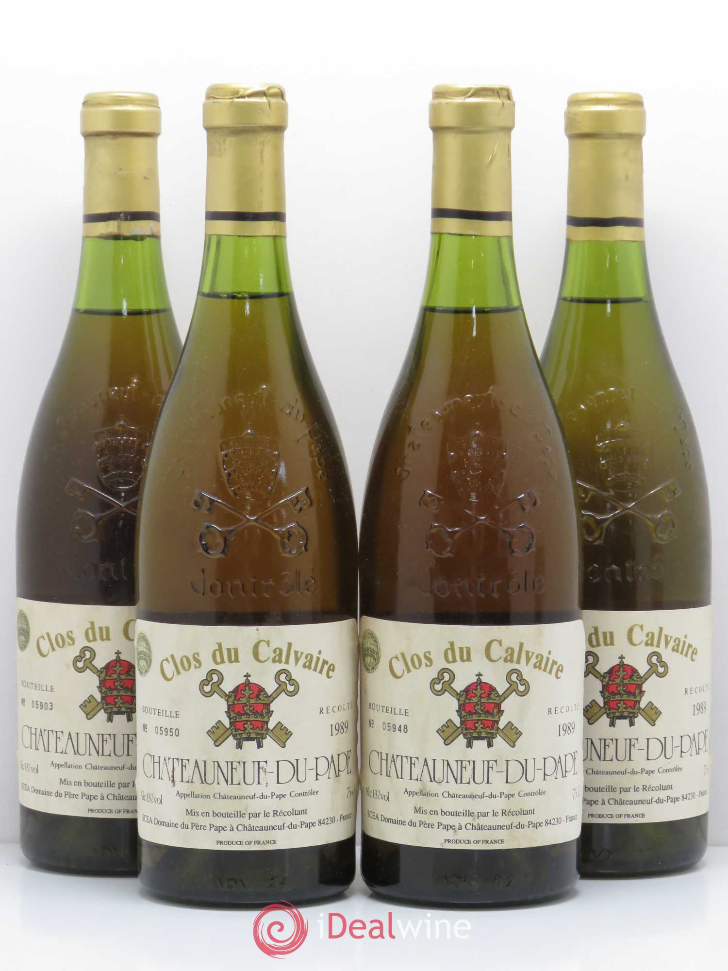 Châteauneuf-du-Pape Clos du Calvaire 1989 - Posten von 4 Flaschen - 0