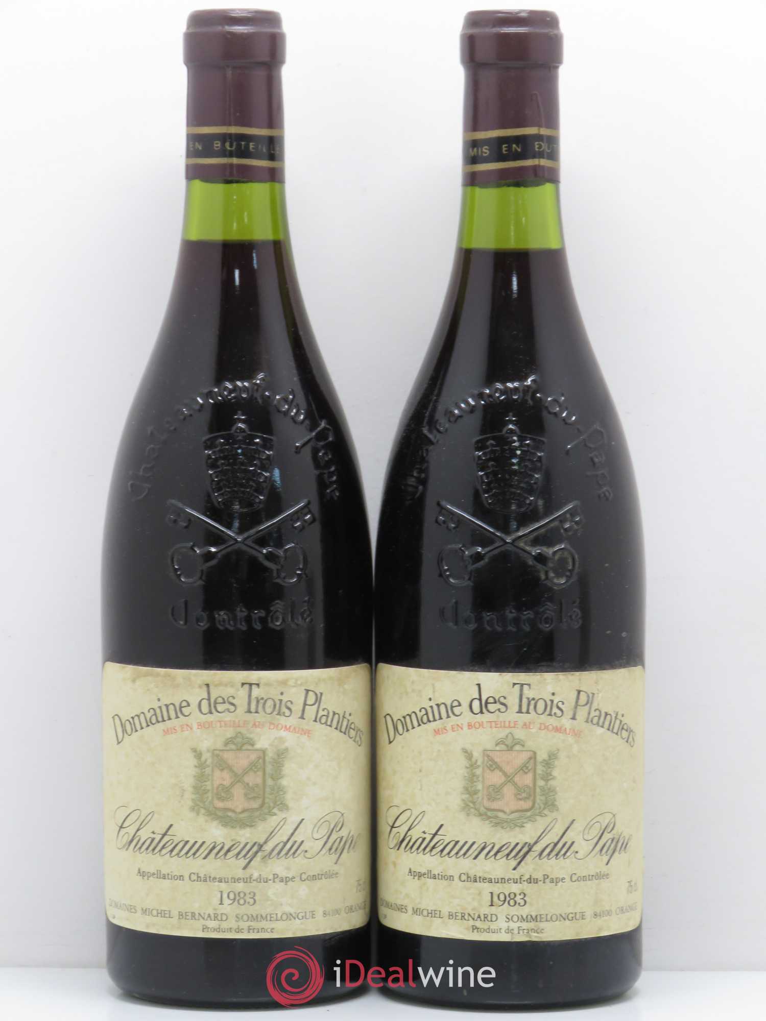 Châteauneuf-du-Pape Domaine des trois plantiers 1983 - Posten von 5 Flaschen - 2