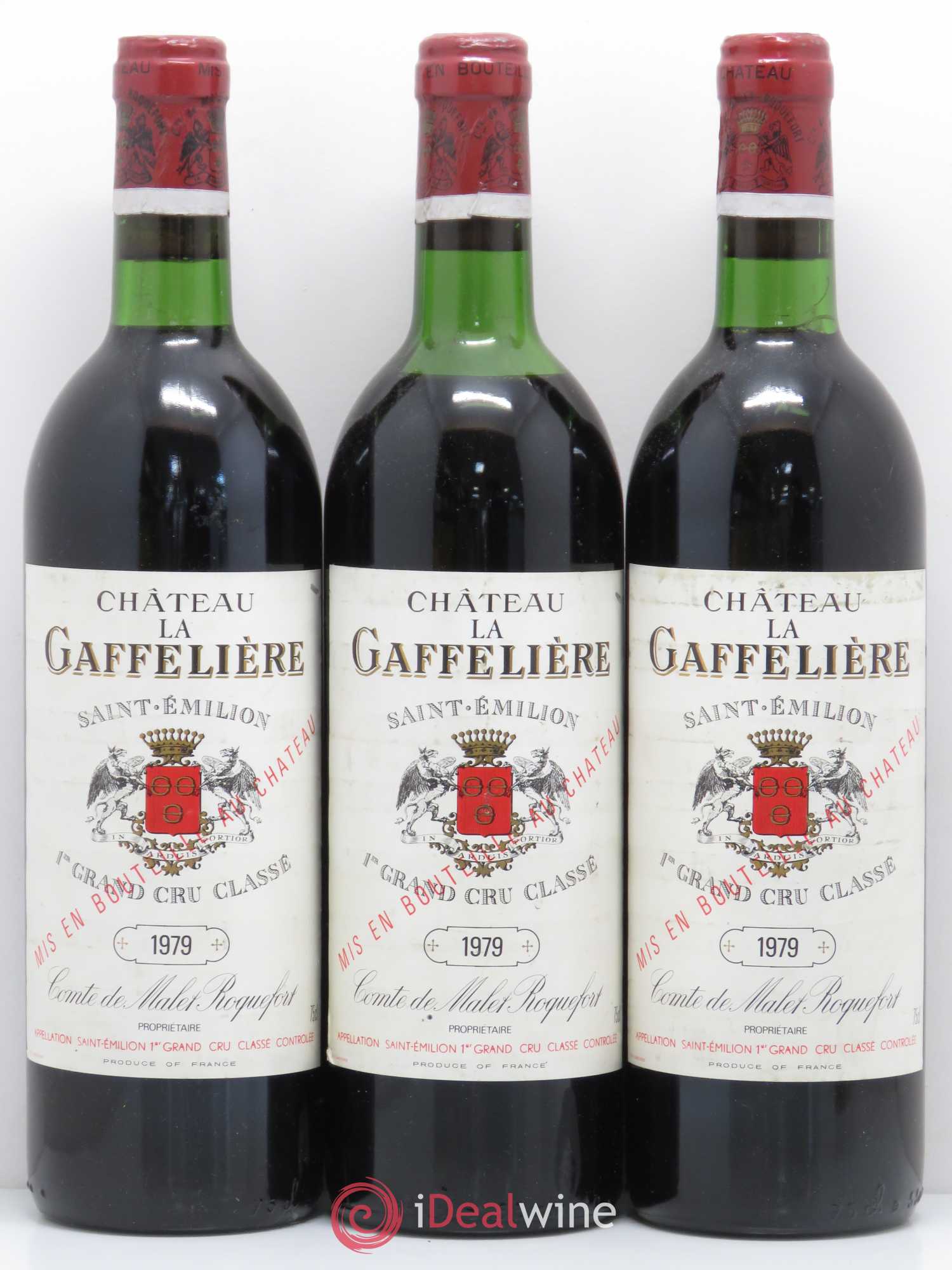 Château la Gaffelière 1er Grand Cru Classé B 1979 - Lot de 3 bouteilles - 0
