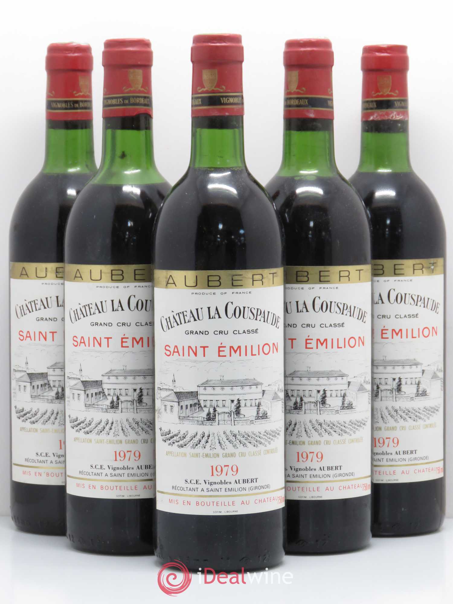 Château la Couspaude Grand Cru Classé 1979 - Lot de 5 bouteilles - 0