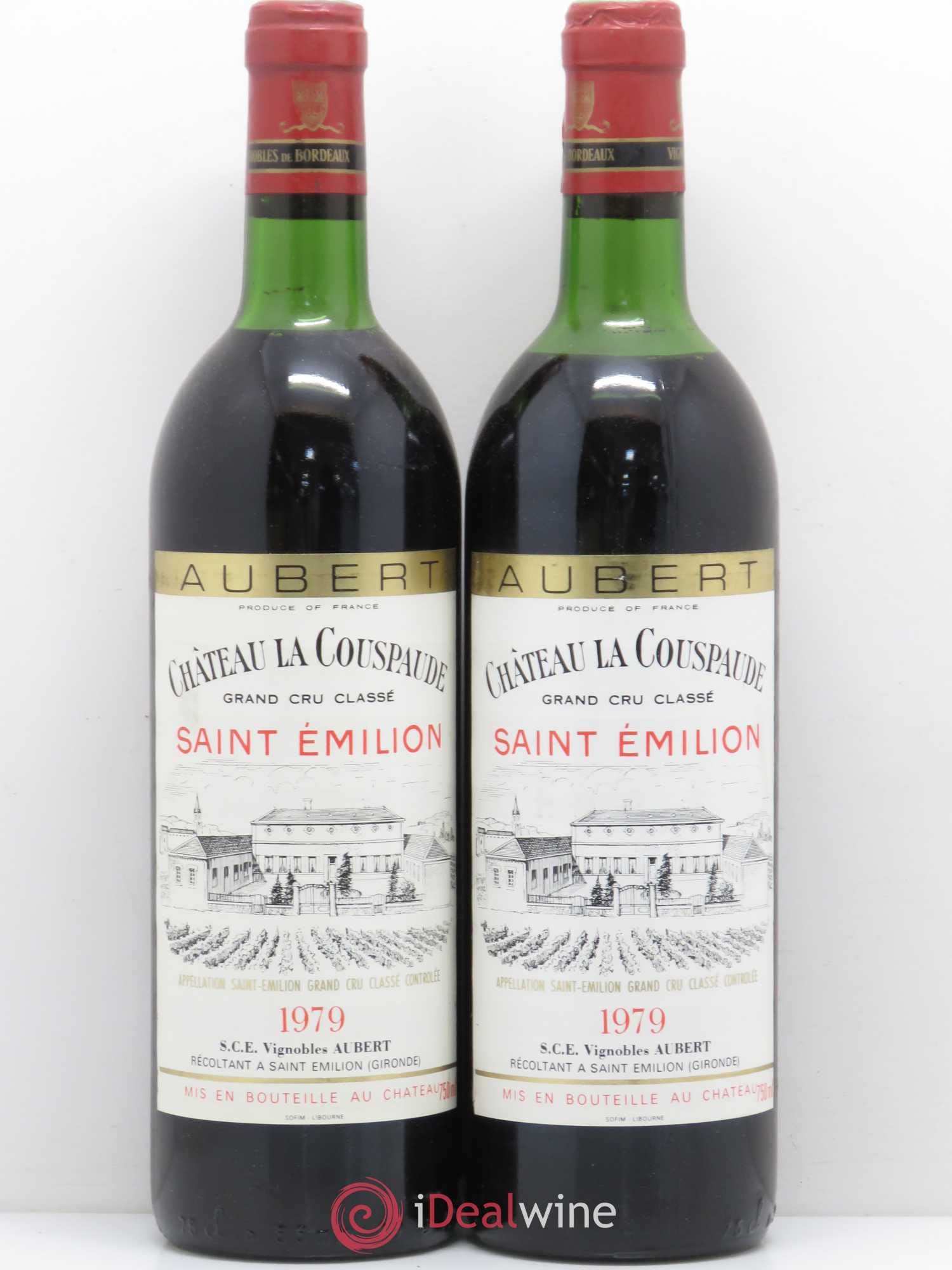 Château la Couspaude Grand Cru Classé 1979 - Lot de 2 bouteilles - 0