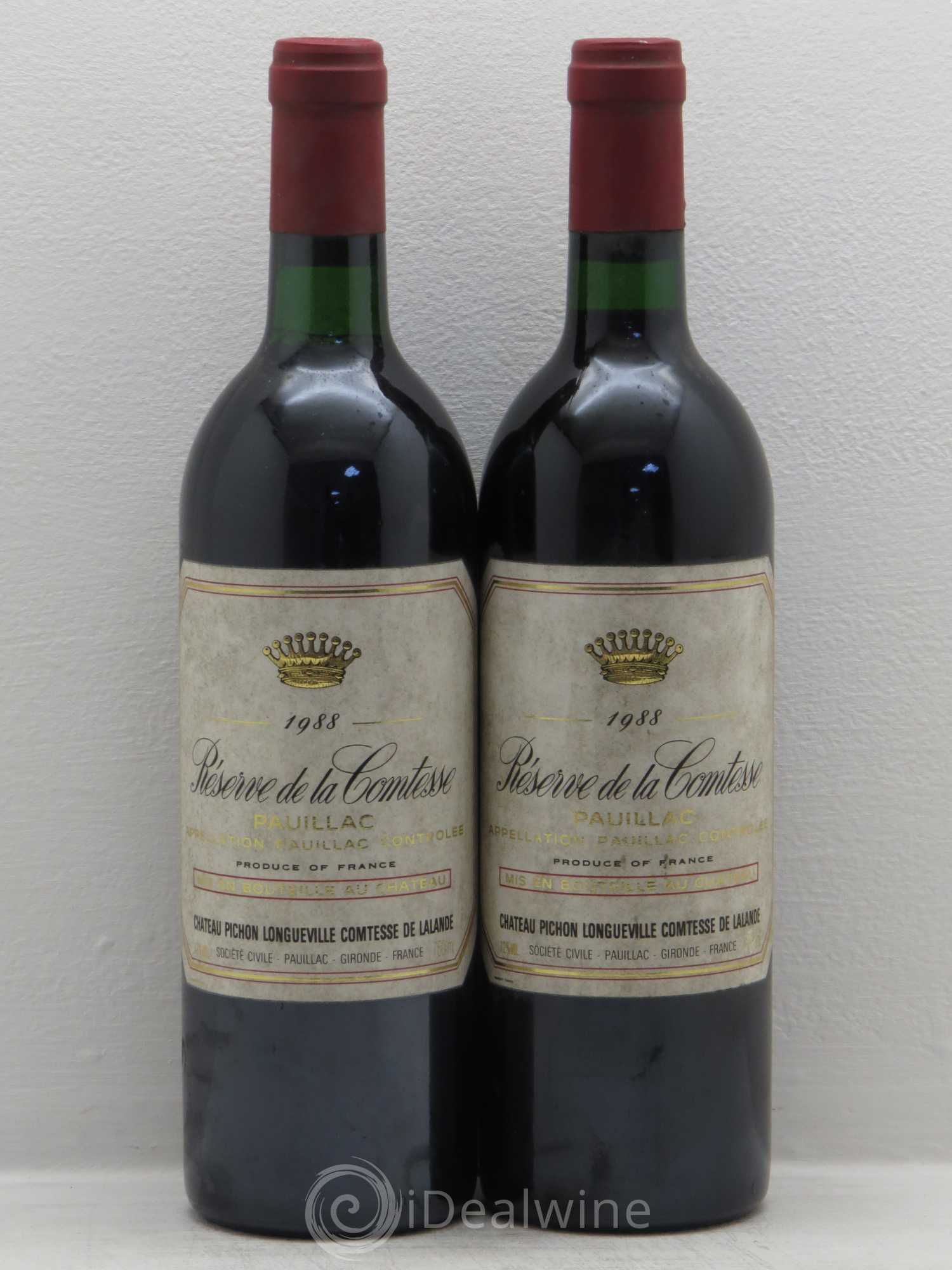 Réserve de la Comtesse Second Vin 1988 - Lot de 2 bouteilles - 0