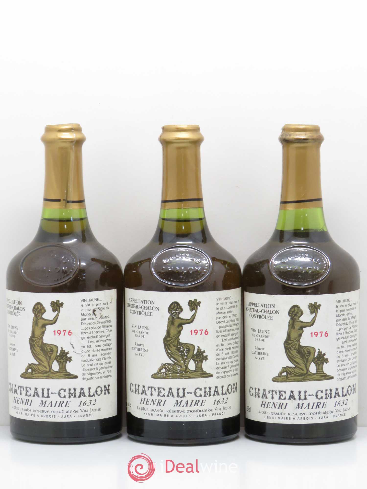 Château-Chalon Henri Maire 1976 - Lot de 3 bouteilles - 0
