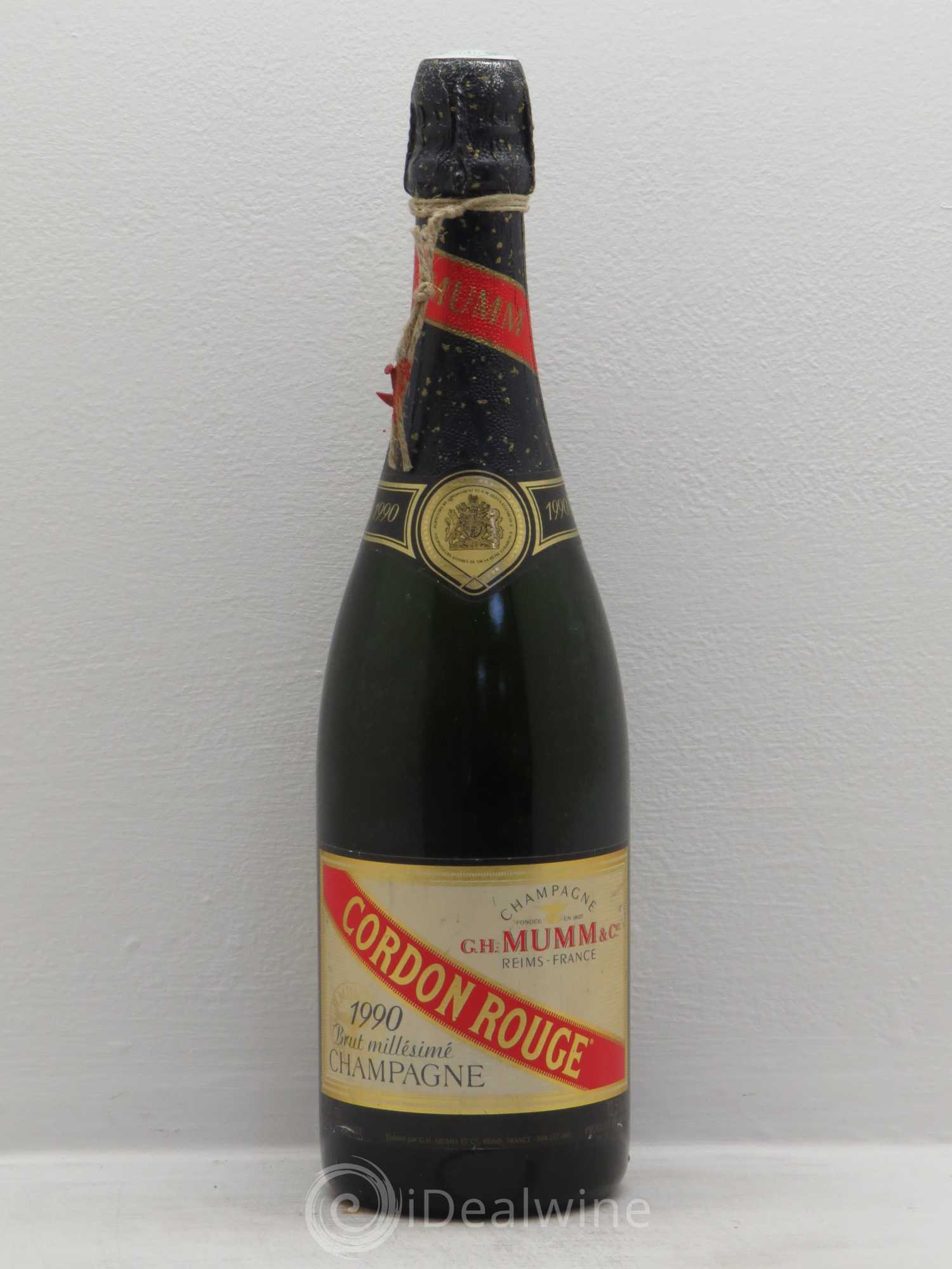 Champagne Mumm cordon rouge 1990 - Lot de 1 bouteille - 0