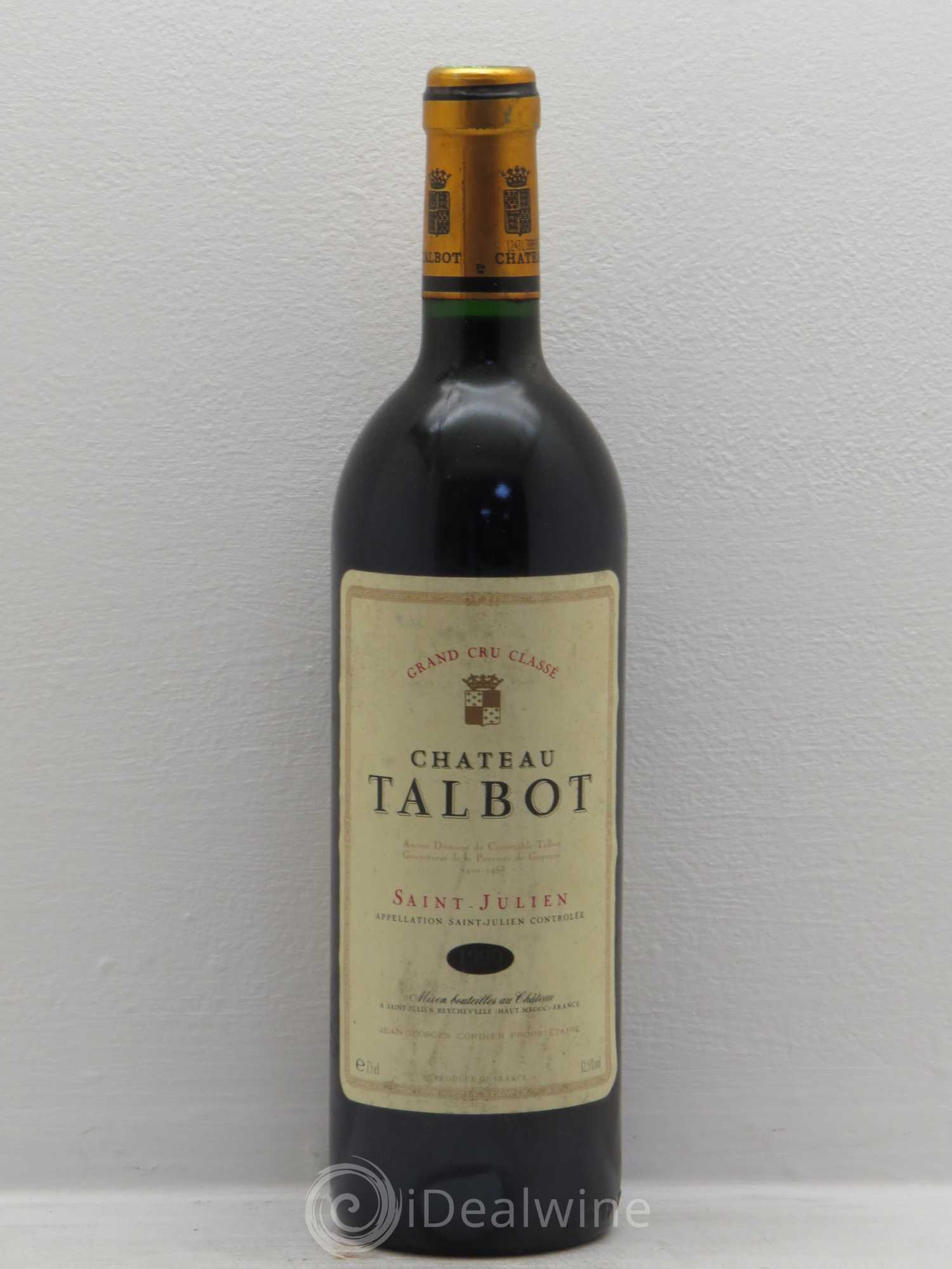 Château Talbot 4ème Grand Cru Classé 1990 - Lot de 1 bouteille - 0