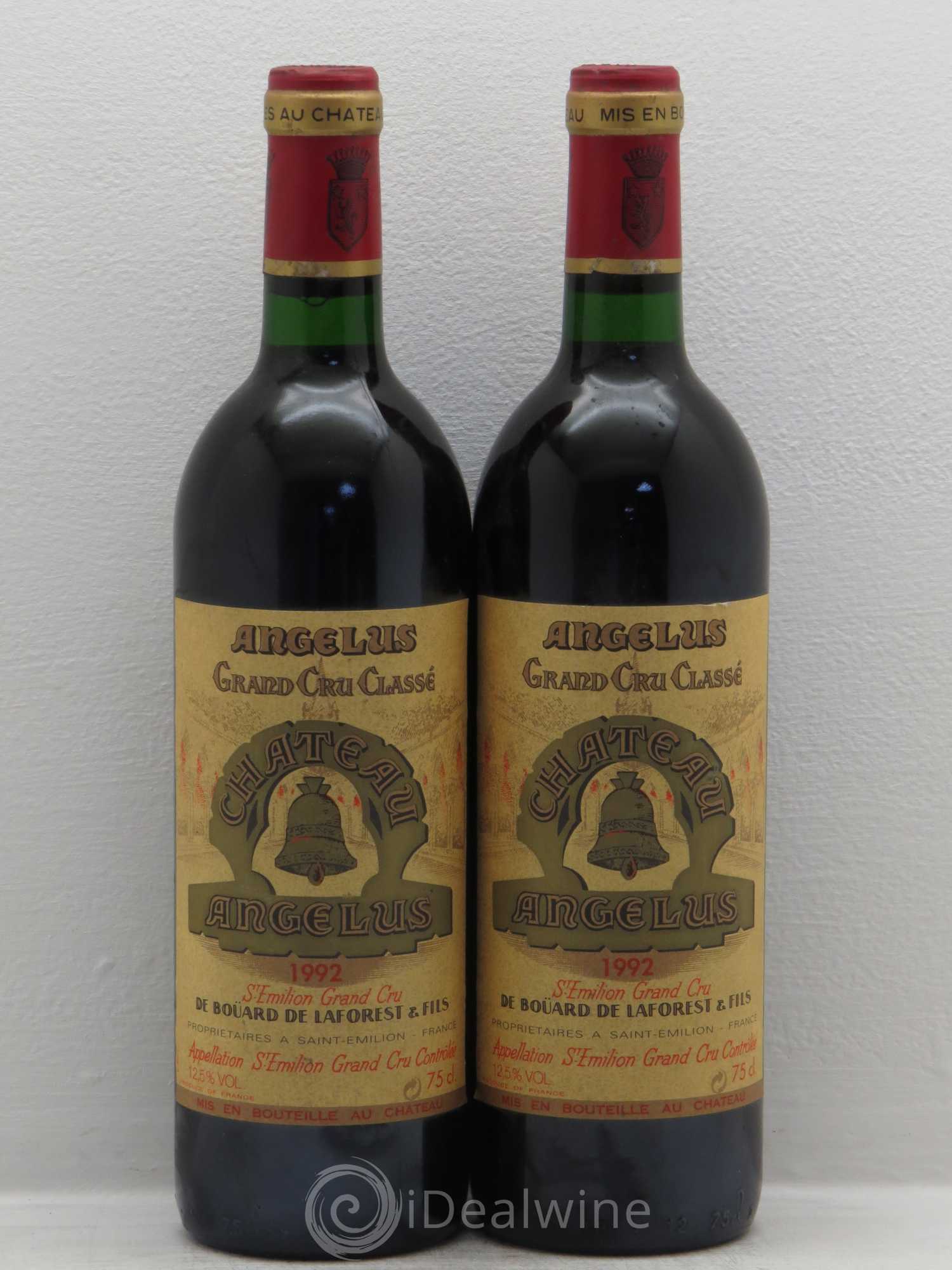 Château Angélus 1er Grand Cru Classé A 1992 - Lot de 2 bouteilles - 0