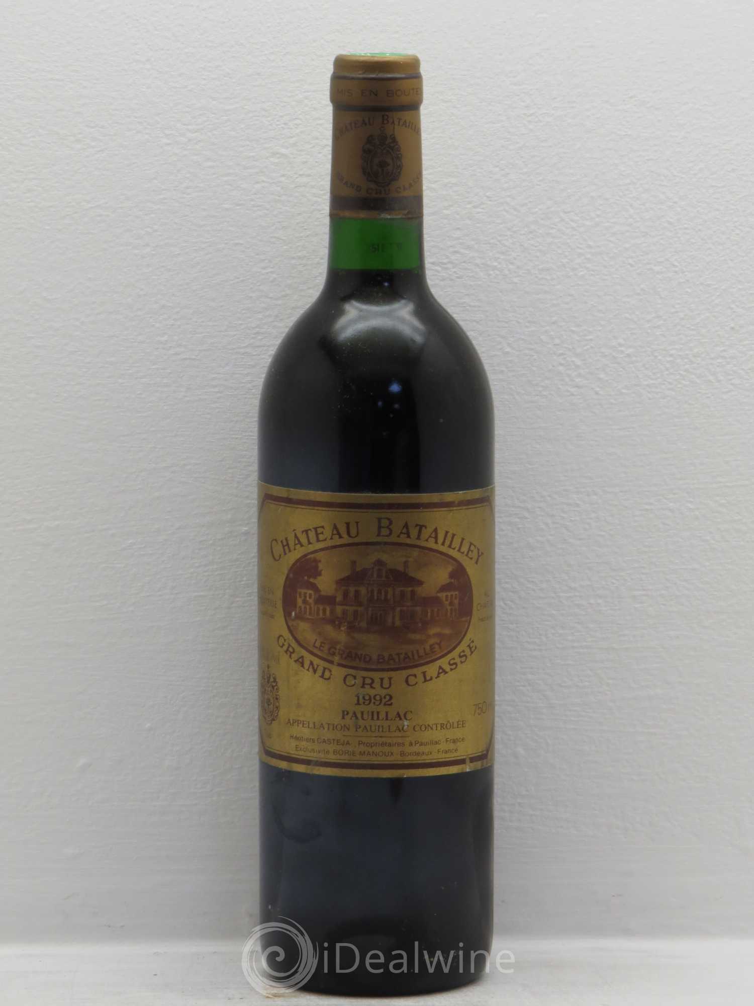Château Batailley 5ème Grand Cru Classé 1992 - Lot de 1 bouteille - 0
