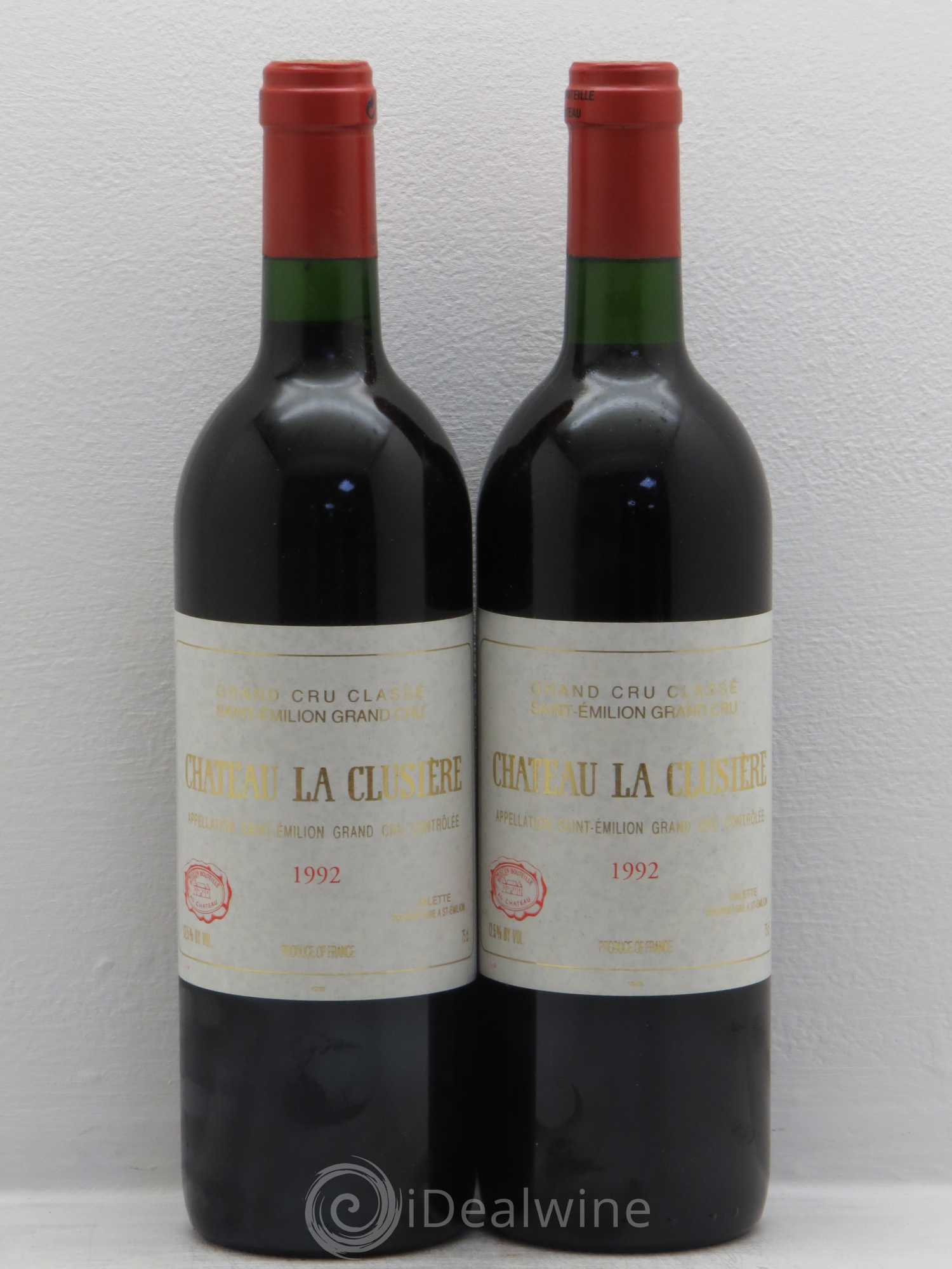 Château la Clusière 1992 - Lot de 2 bouteilles - 0