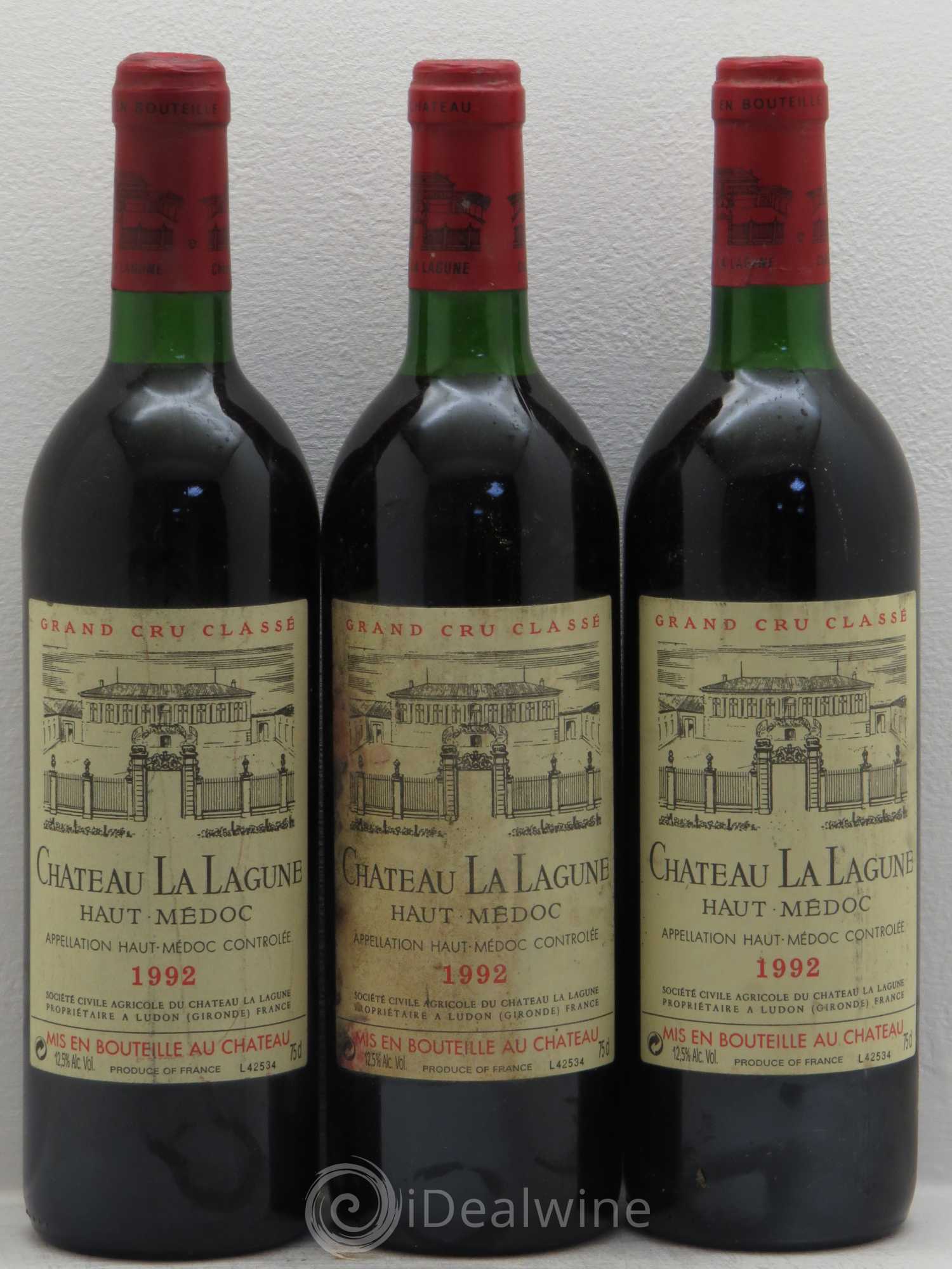 Château la Lagune 3ème Grand Cru Classé 1992 - Lot de 3 bouteilles - 0
