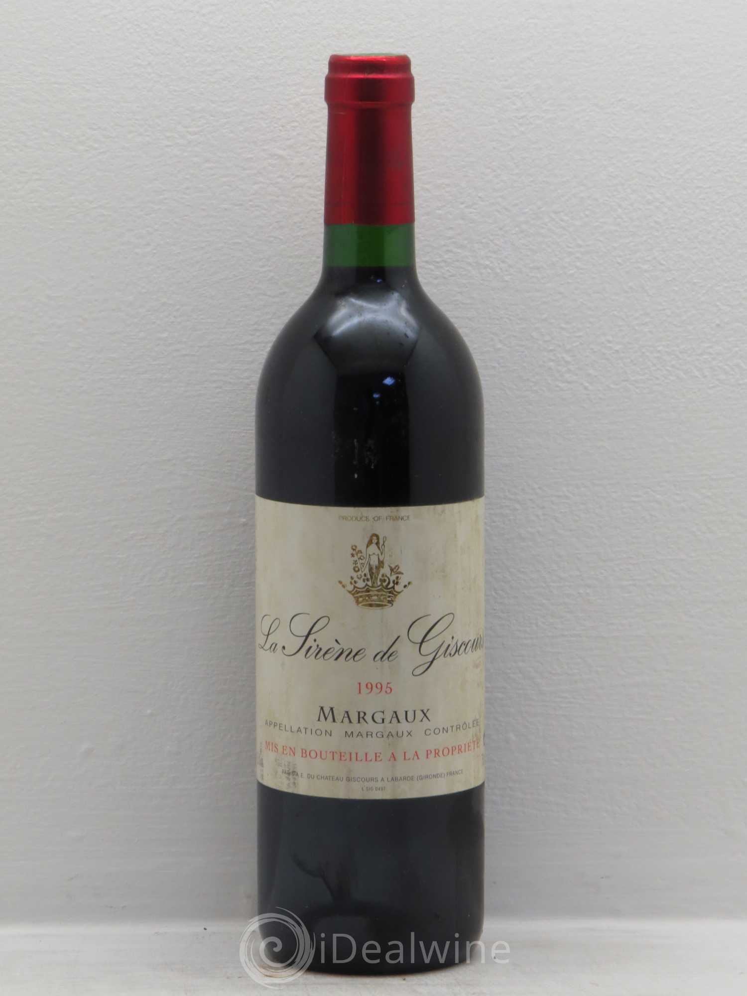 La Sirène de Giscours 1995 - Lot de 1 bouteille - 0