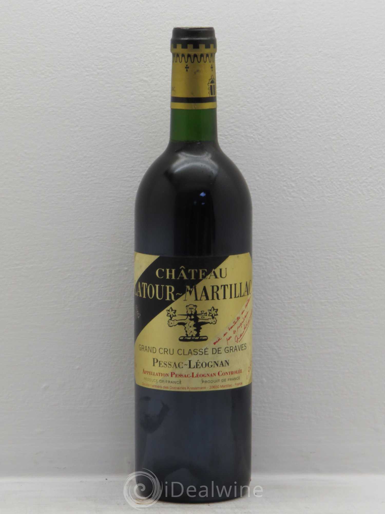 Château Latour-Martillac Cru Classé de Graves 1996 - Lot de 1 bouteille - 0