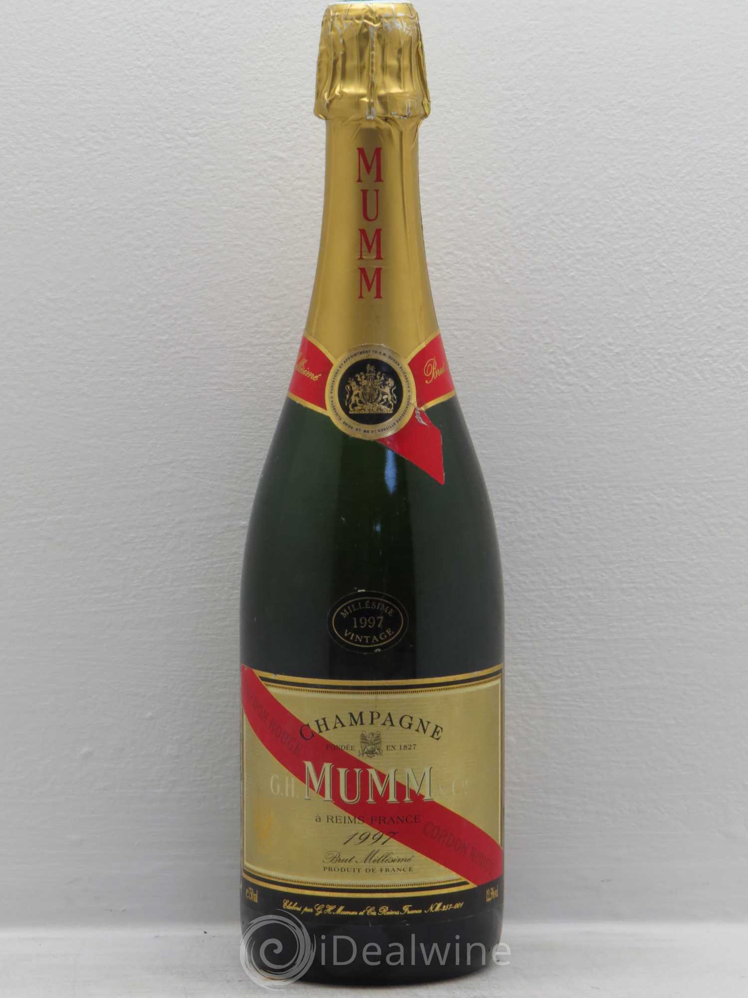 Champagne Mumm cordon rouge vintage 1997 - Posten von 6 Flaschen - 0