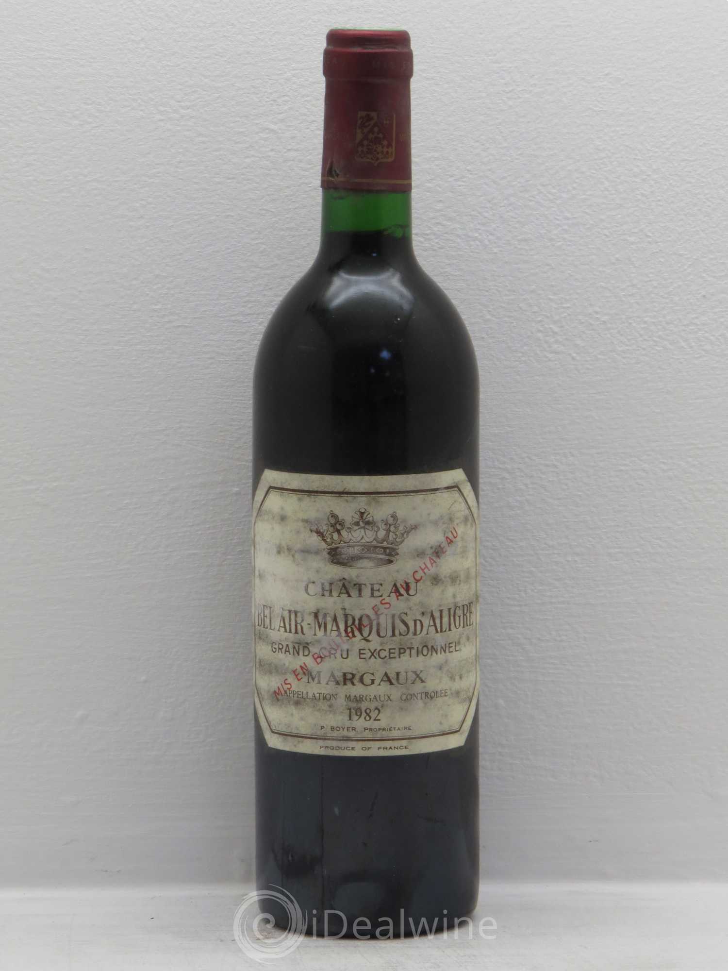 Château Bel Air Marquis d'Aligre 1982 - Lot de 1 bouteille - 0