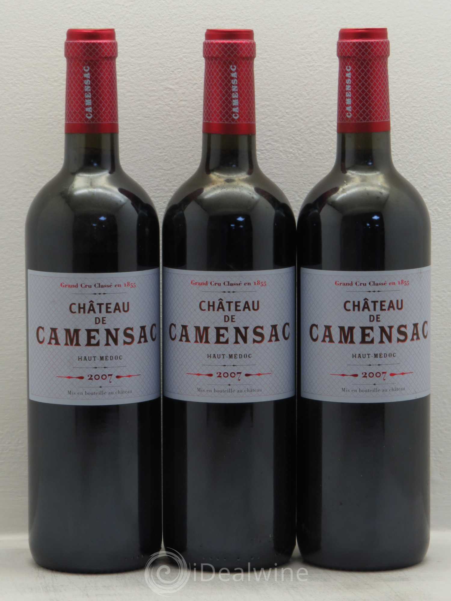 Château Camensac 5ème Grand Cru Classé 2007 - Lot de 3 bouteilles - 0
