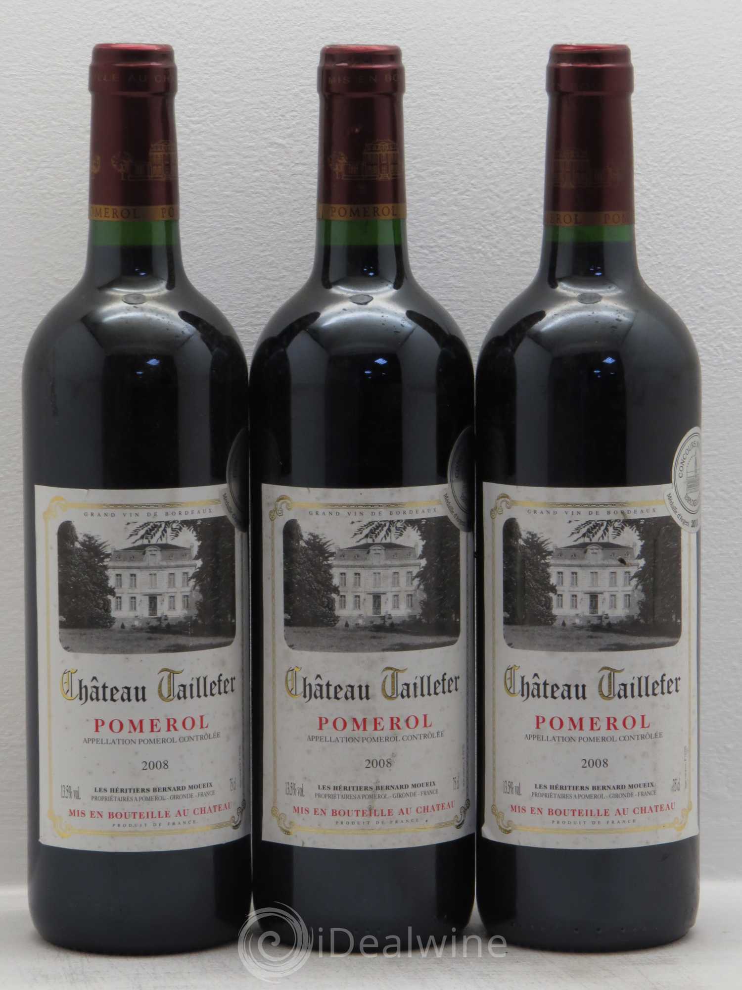 Château Taillefer 2008 - Lot de 3 bouteilles - 0