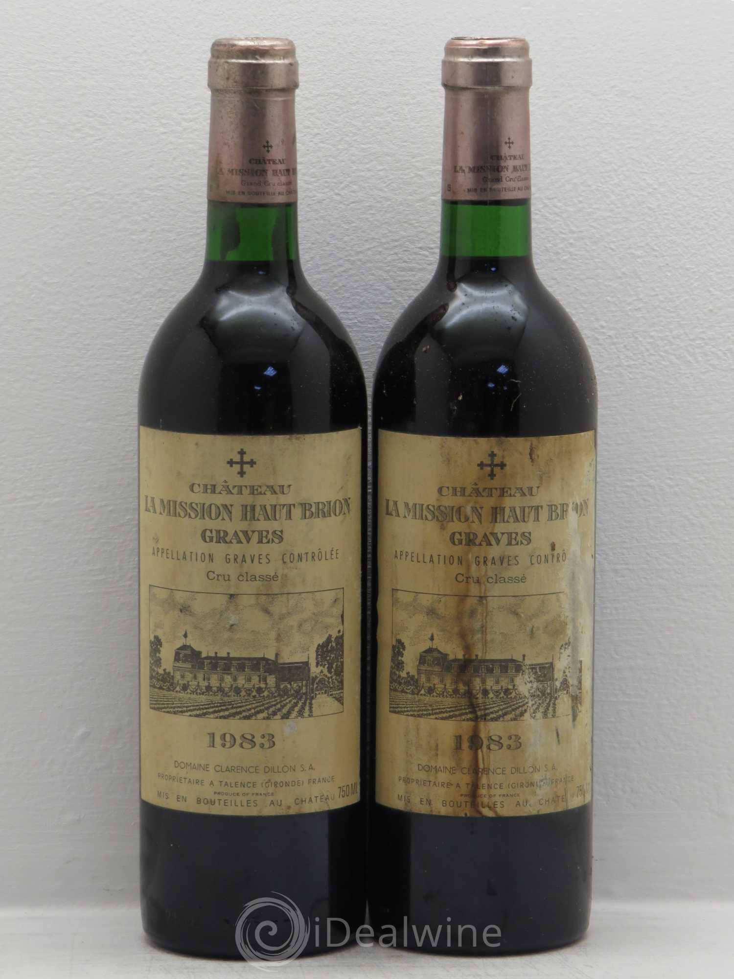 Château la Mission Haut-Brion Cru Classé de Graves 1983 - Lot de 2 bouteilles - 0