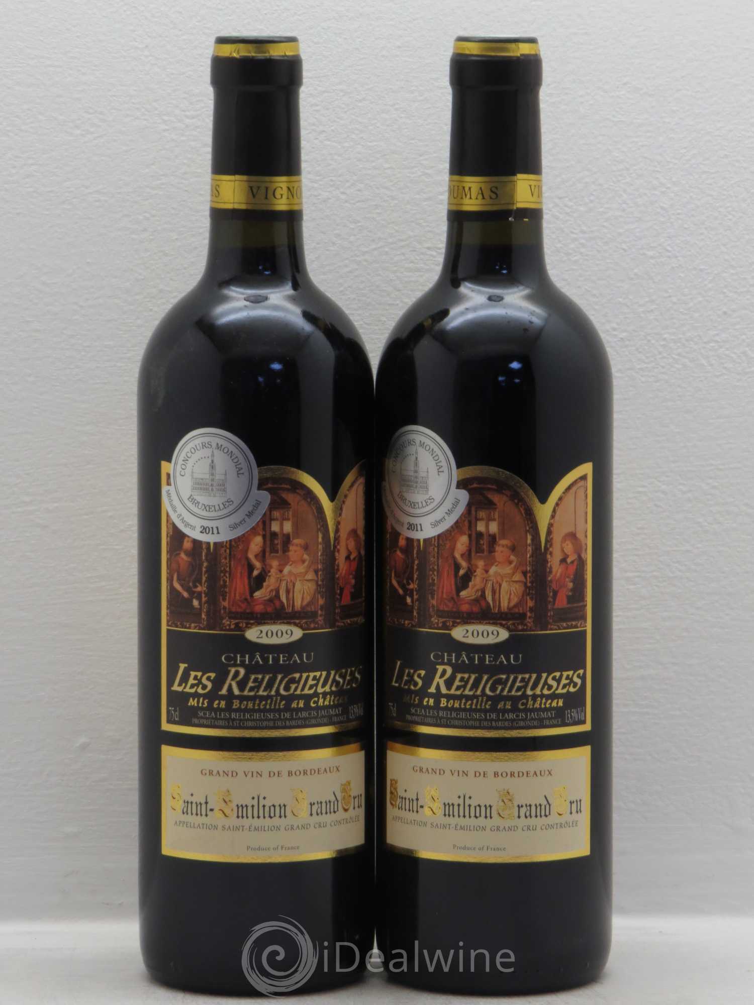 Saint-Émilion Château Les Religieuses GC 2009 - Posten von 2 Flaschen - 0