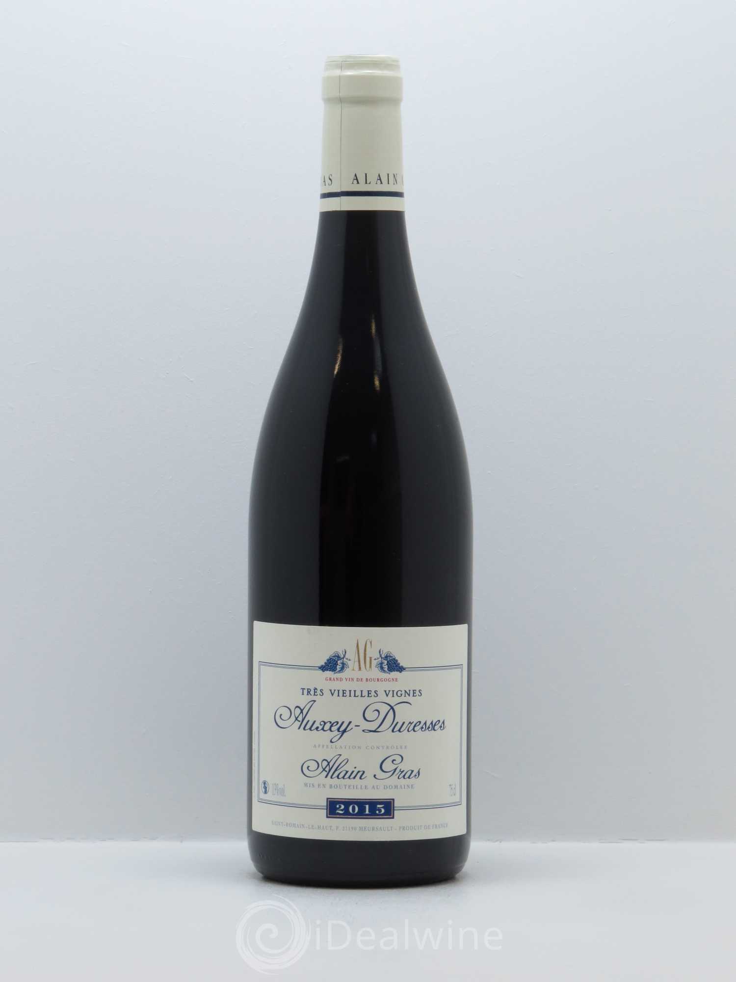 Auxey-Duresses Très Vieilles Vignes Alain Gras 2015 - Lot de 1 bouteille - 0