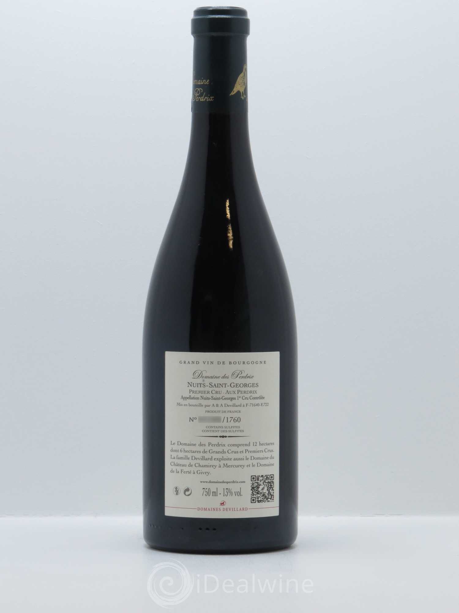 Nuits-Saint-Georges 1er Cru Aux Perdrix Les 8 Ouvrées Perdrix (Domaine des) 2014 - Lot de 1 bouteille - 1
