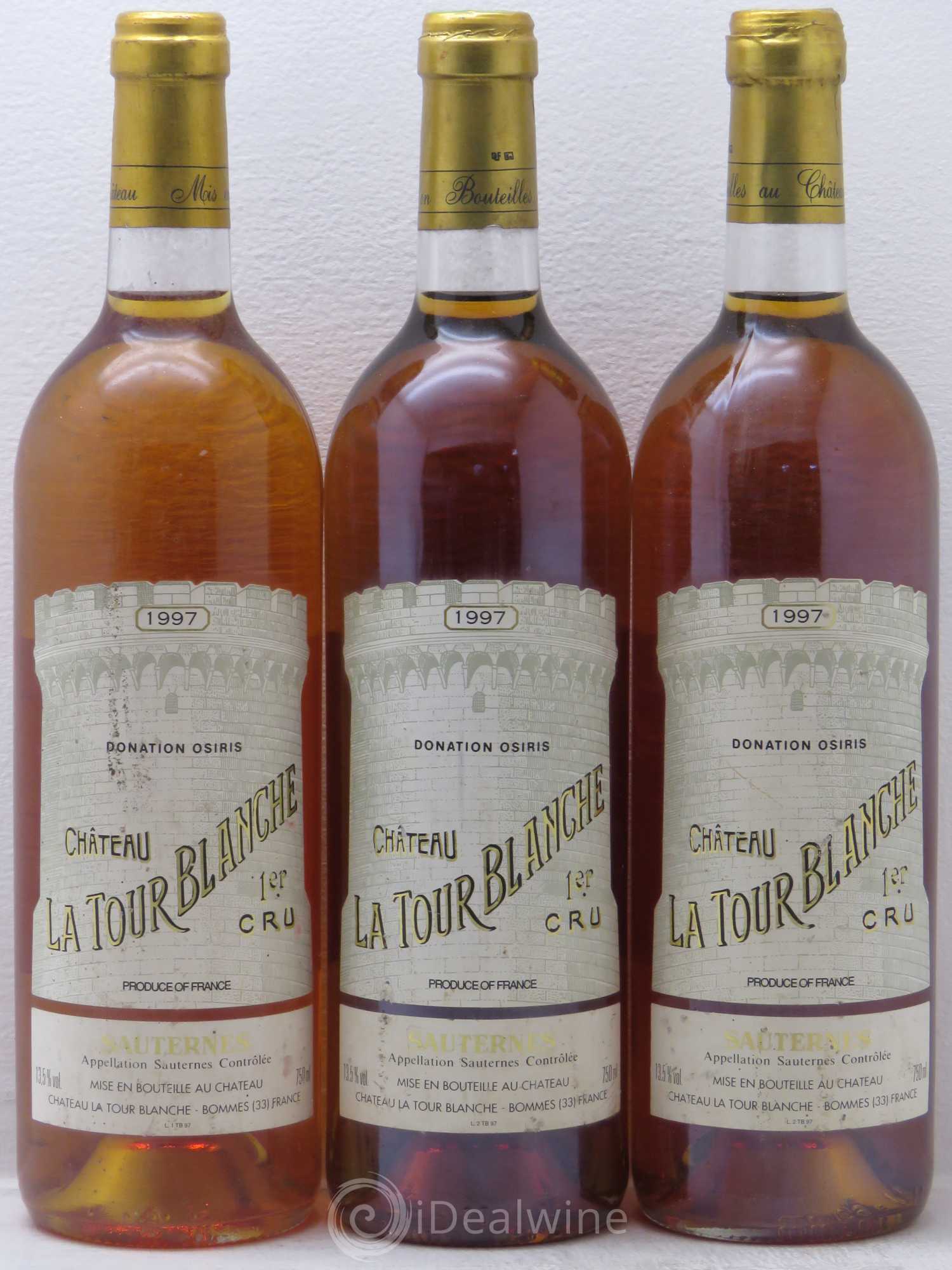 Château la Tour Blanche 1er Grand Cru Classé 1997 - Lotto di 3 bottiglie - 0