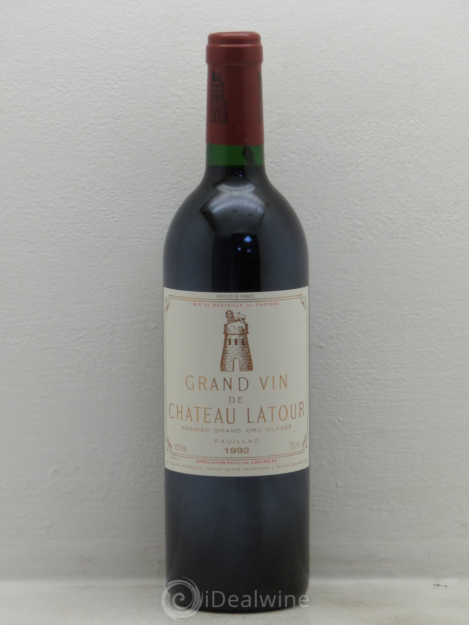 Château Latour 1er Grand Cru Classé 1992 - Lot de 1 bouteille - 0