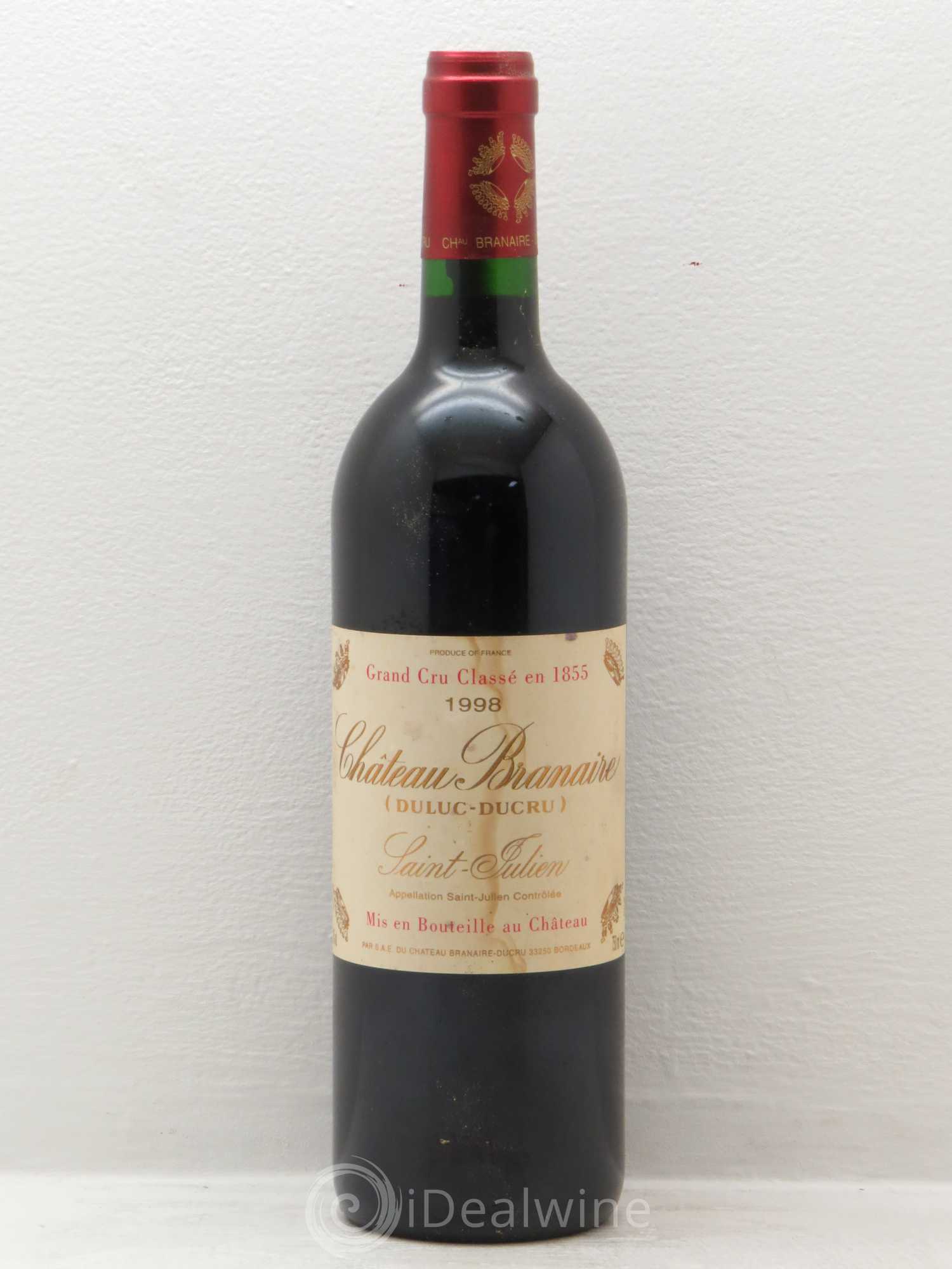 Château Branaire Ducru 4ème Grand Cru Classé 1998 - Lot de 6 bouteilles - 0