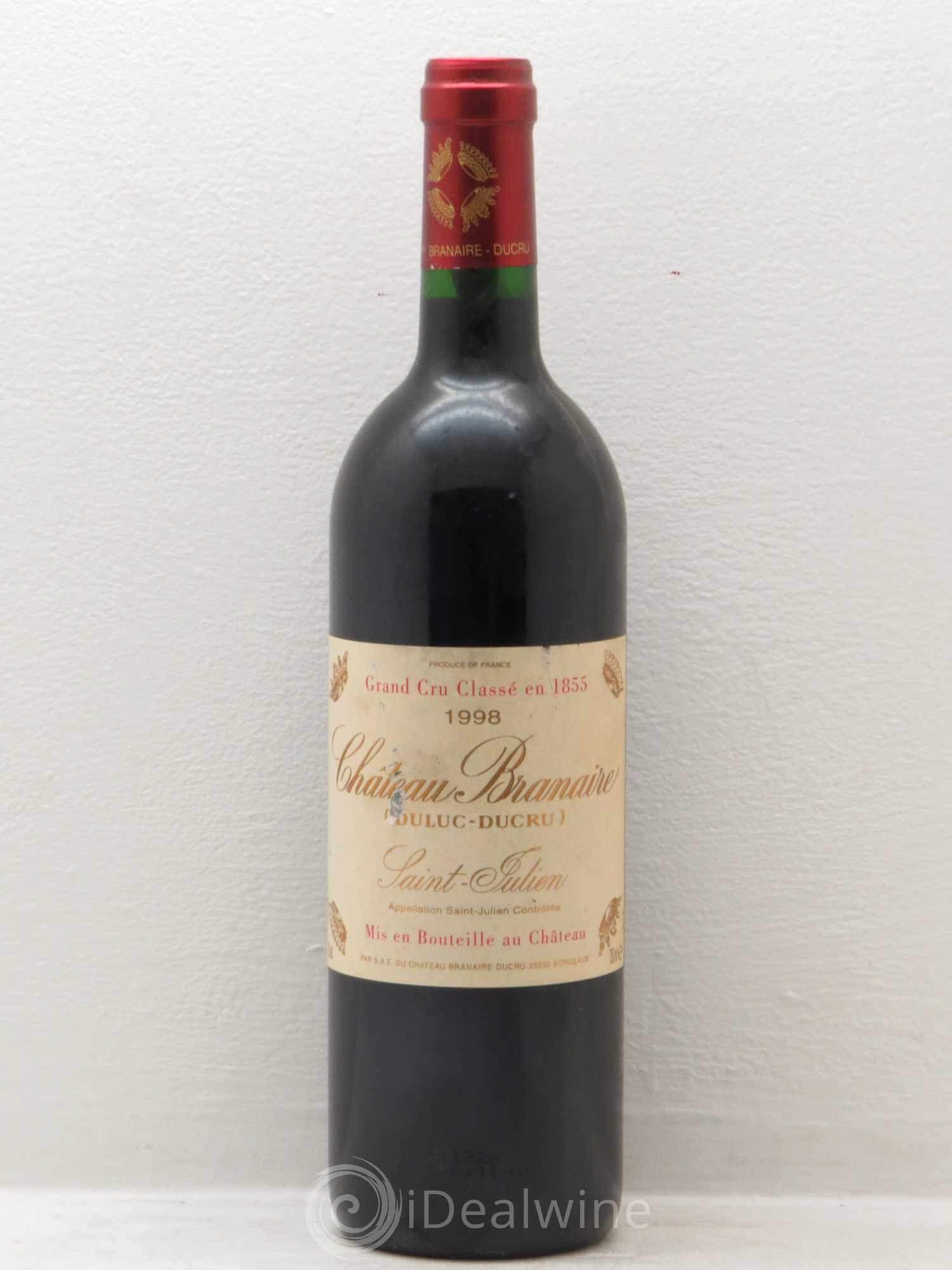Château Branaire Ducru 4ème Grand Cru Classé 1998 - Lot de 1 bouteille - 0