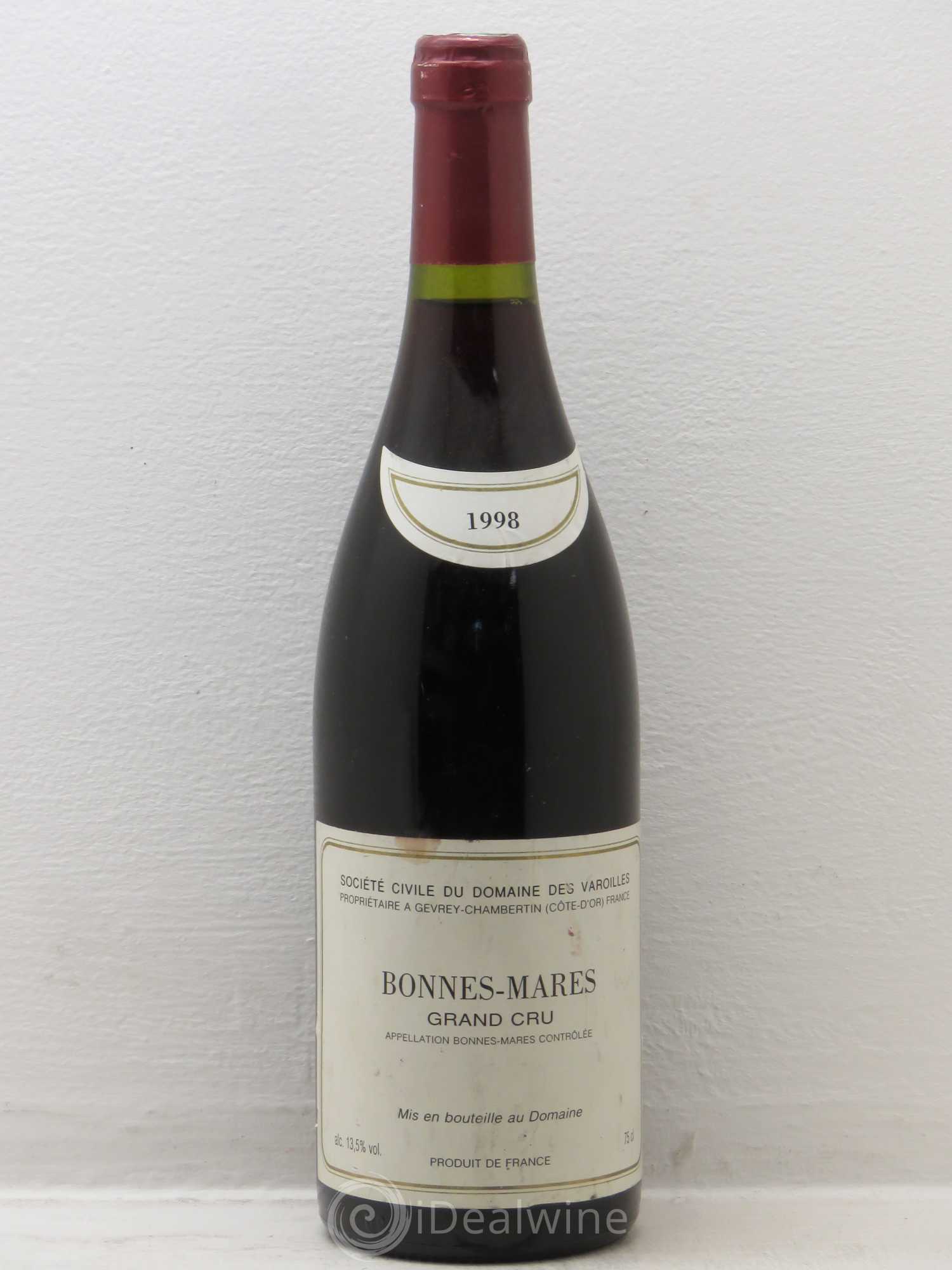 Bonnes-Mares Grand Cru Domaine des Varoilles 1998 - Lot de 1 bouteille - 0