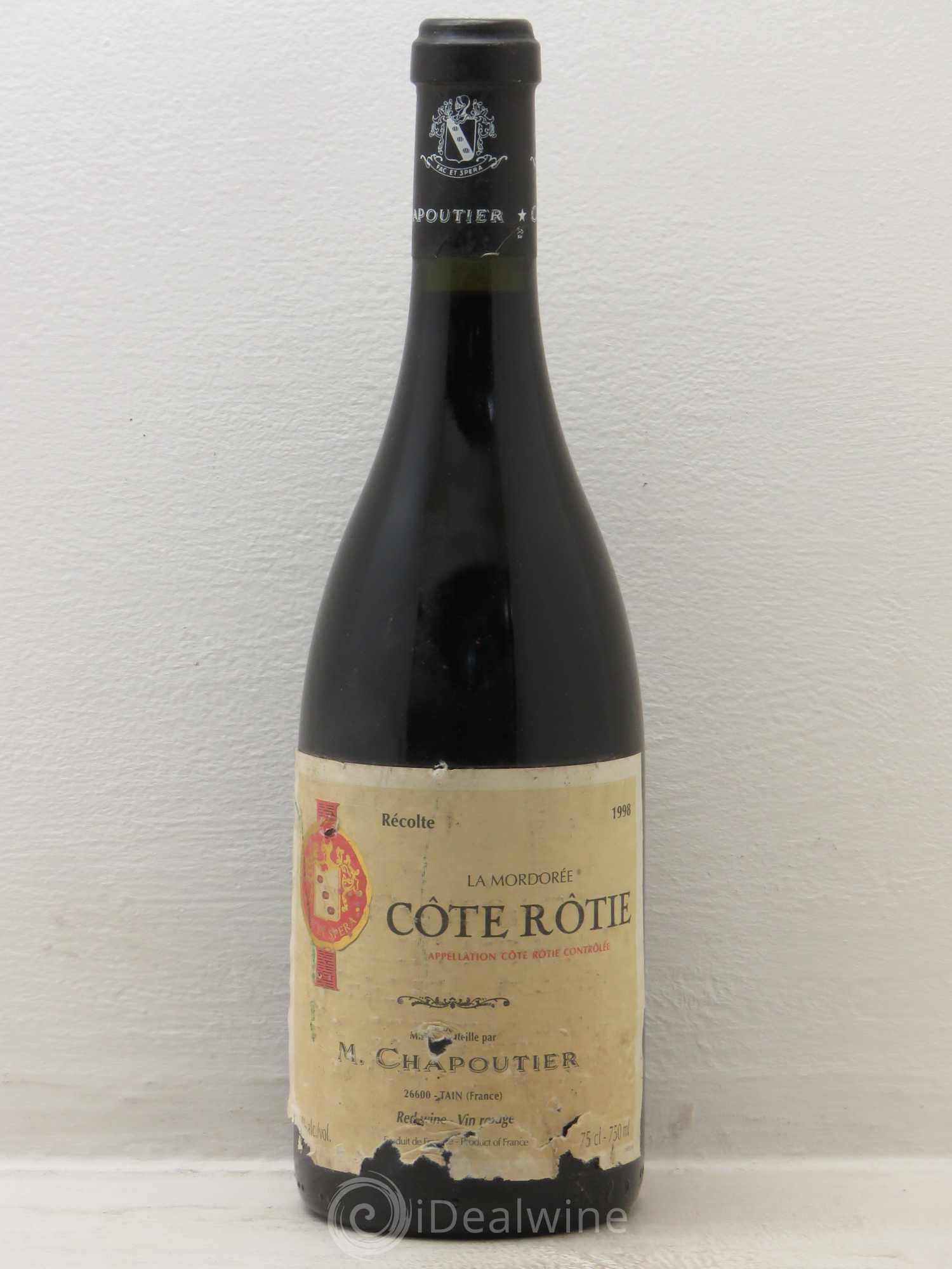 Côte-Rôtie La Mordorée Chapoutier 1998 - Lot de 1 bouteille - 0
