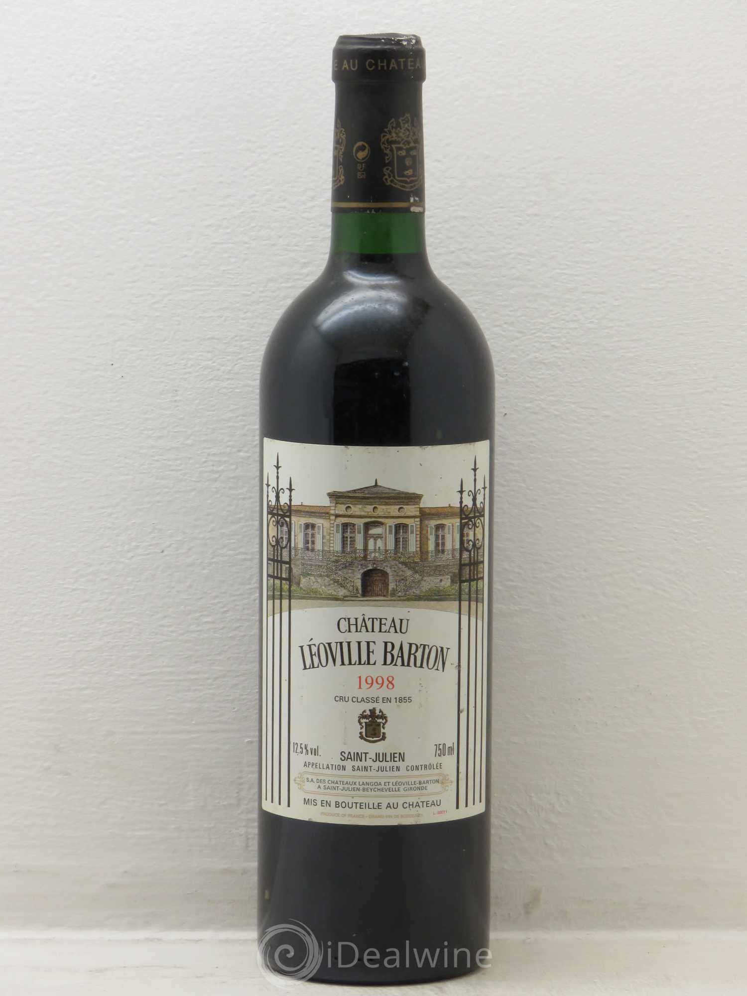 Château Léoville Barton 2ème Grand Cru Classé 1998 - Lot de 1 bouteille - 0