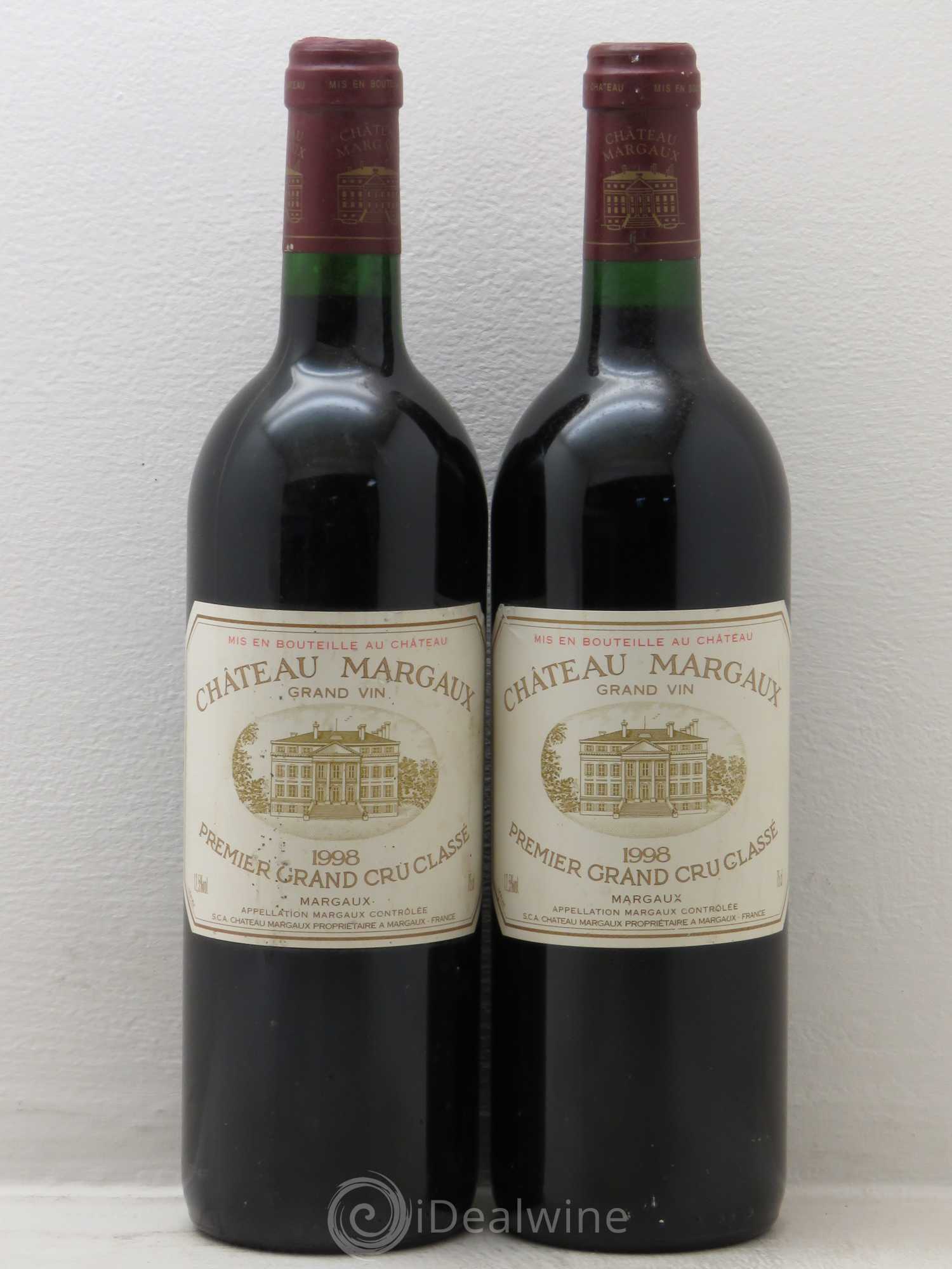 Château Margaux 1er Grand Cru Classé 1998 - Lot de 2 bouteilles - 0