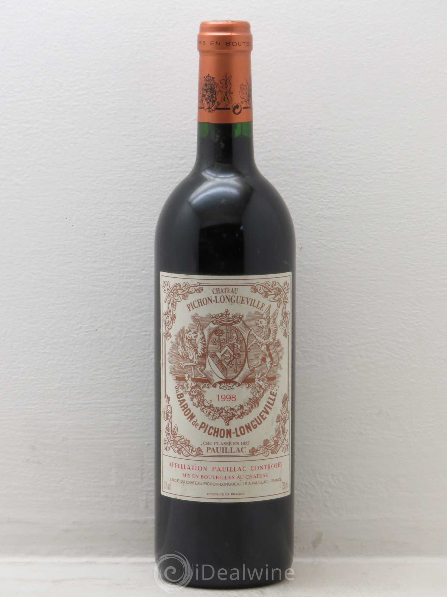 Pichon Longueville Baron 2ème Grand Cru Classé 1998 - Lot de 1 bouteille - 0