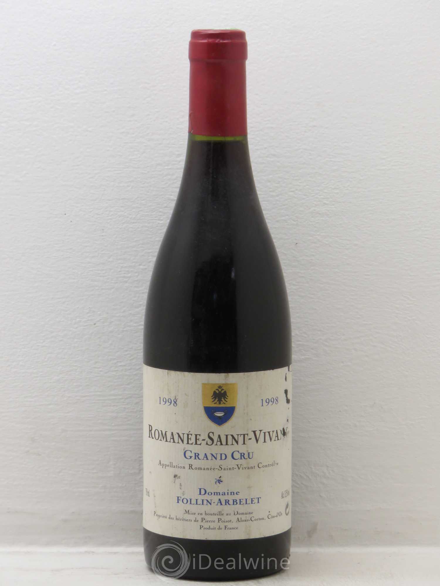 Romanée-Saint-Vivant Grand Cru Follin-Arbelet 1998 - Lot de 1 bouteille - 0