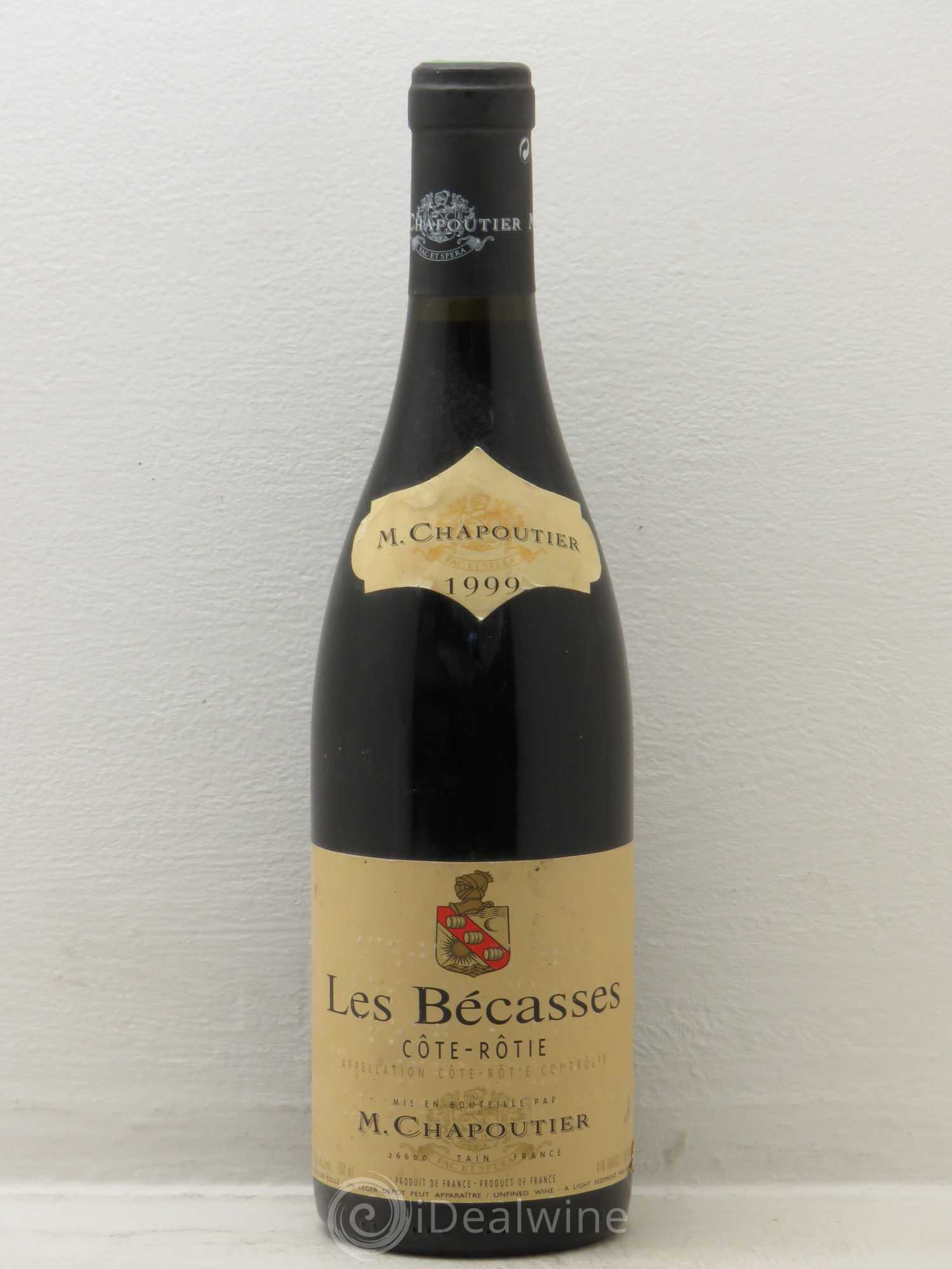 Côte-Rôtie Les Bécasses Chapoutier 1999 - Lot de 1 bouteille - 0