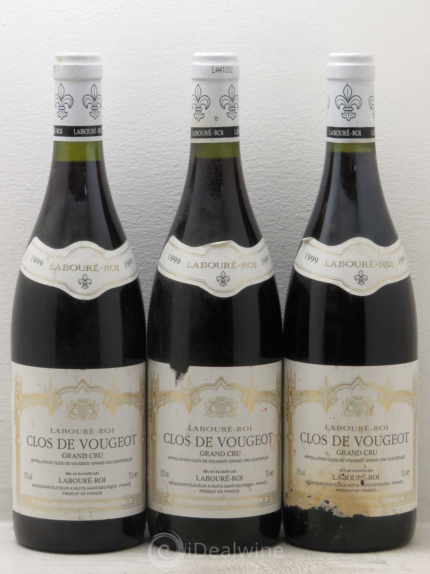 Clos de Vougeot Grand Cru Labouré-Roi 1999 - Lot de 3 bouteilles - 0