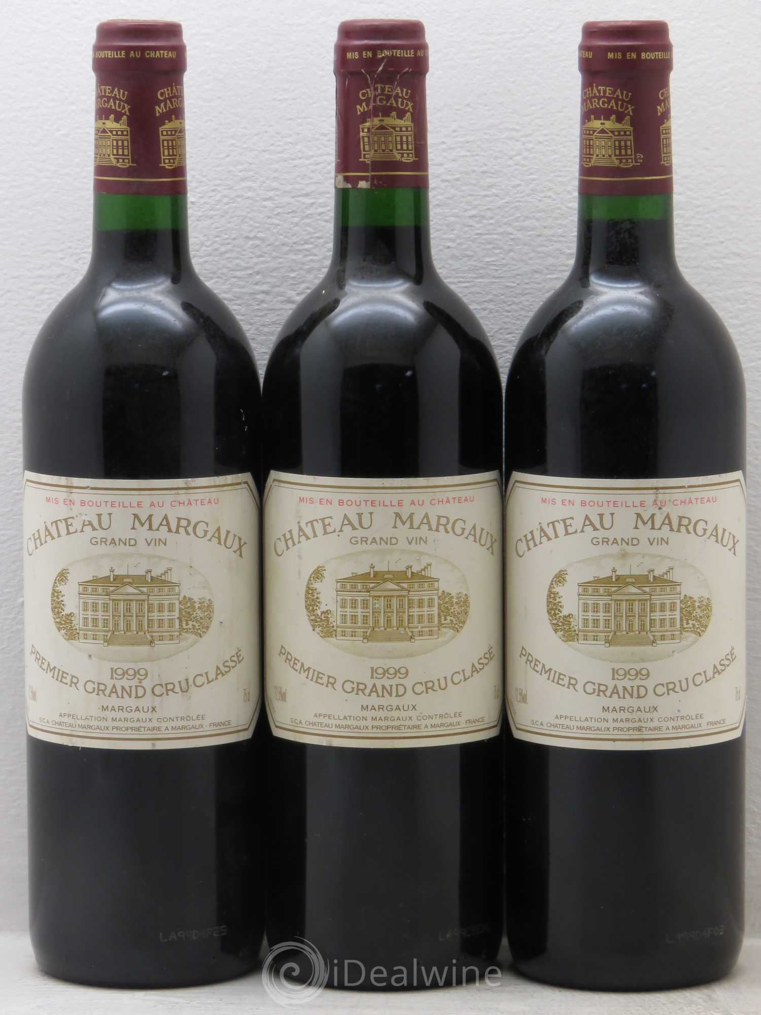Château Margaux 1er Grand Cru Classé 1999 - Lot de 3 bouteilles - 0