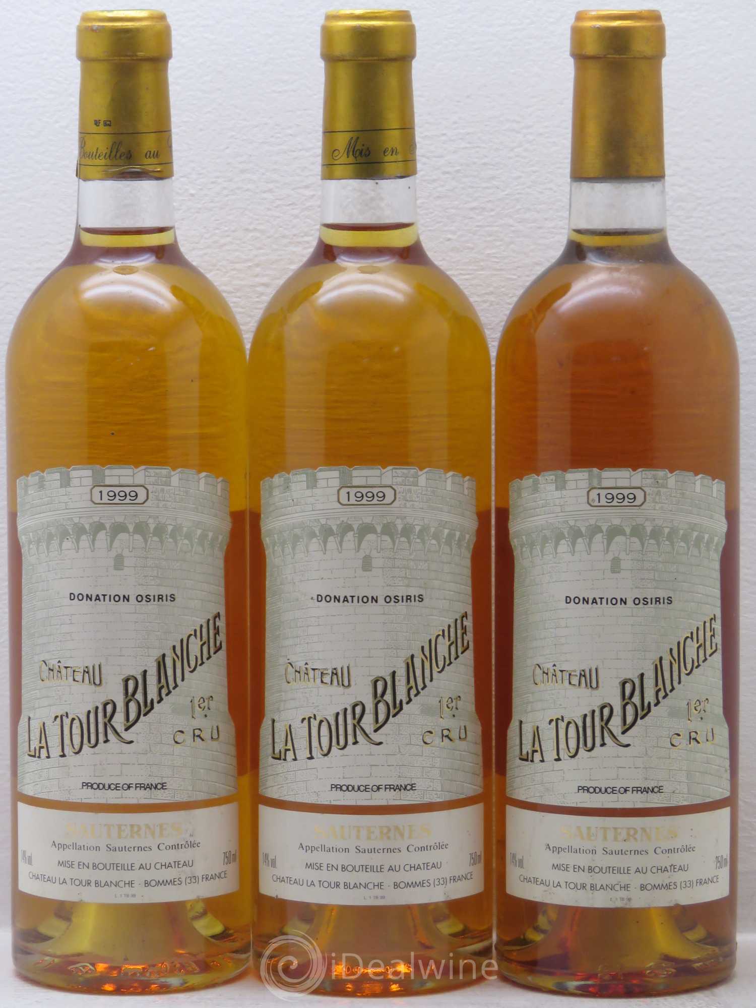 Château la Tour Blanche 1er Grand Cru Classé 1999 - Lotto di 3 bottiglie - 0