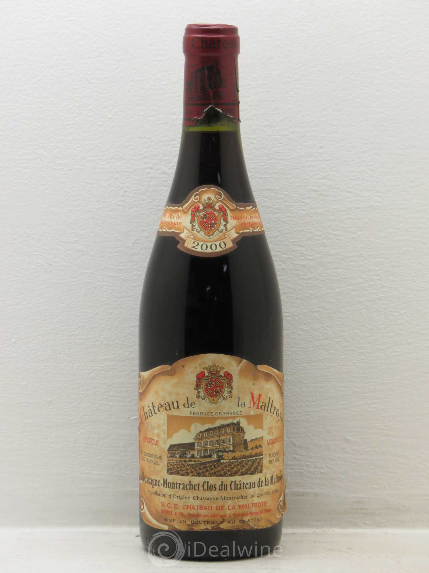 Chassagne-Montrachet 1er Cru Clos du Château de la Maltoye 2000 - Posten von 1 Flasche - 0
