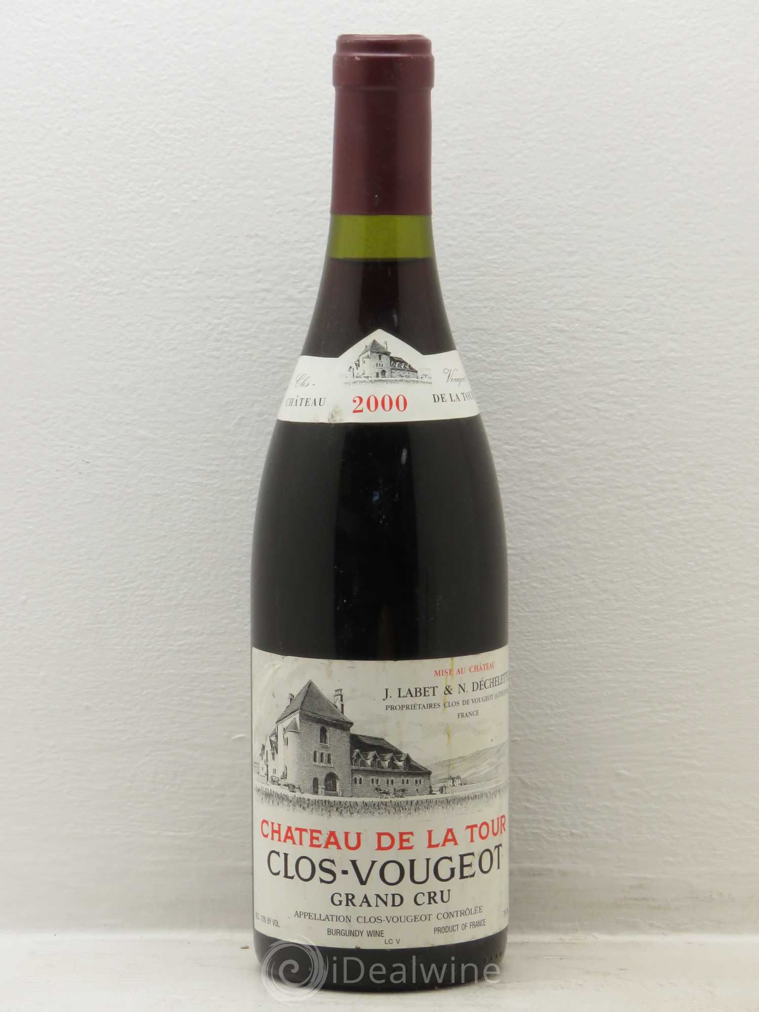 Clos de Vougeot Grand Cru Château de La Tour 2000 - Lot de 6 bouteilles - 0