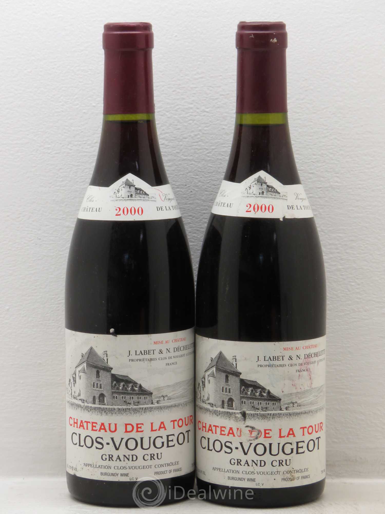 Clos de Vougeot Grand Cru Château de La Tour 2000 - Lot de 2 bouteilles - 0