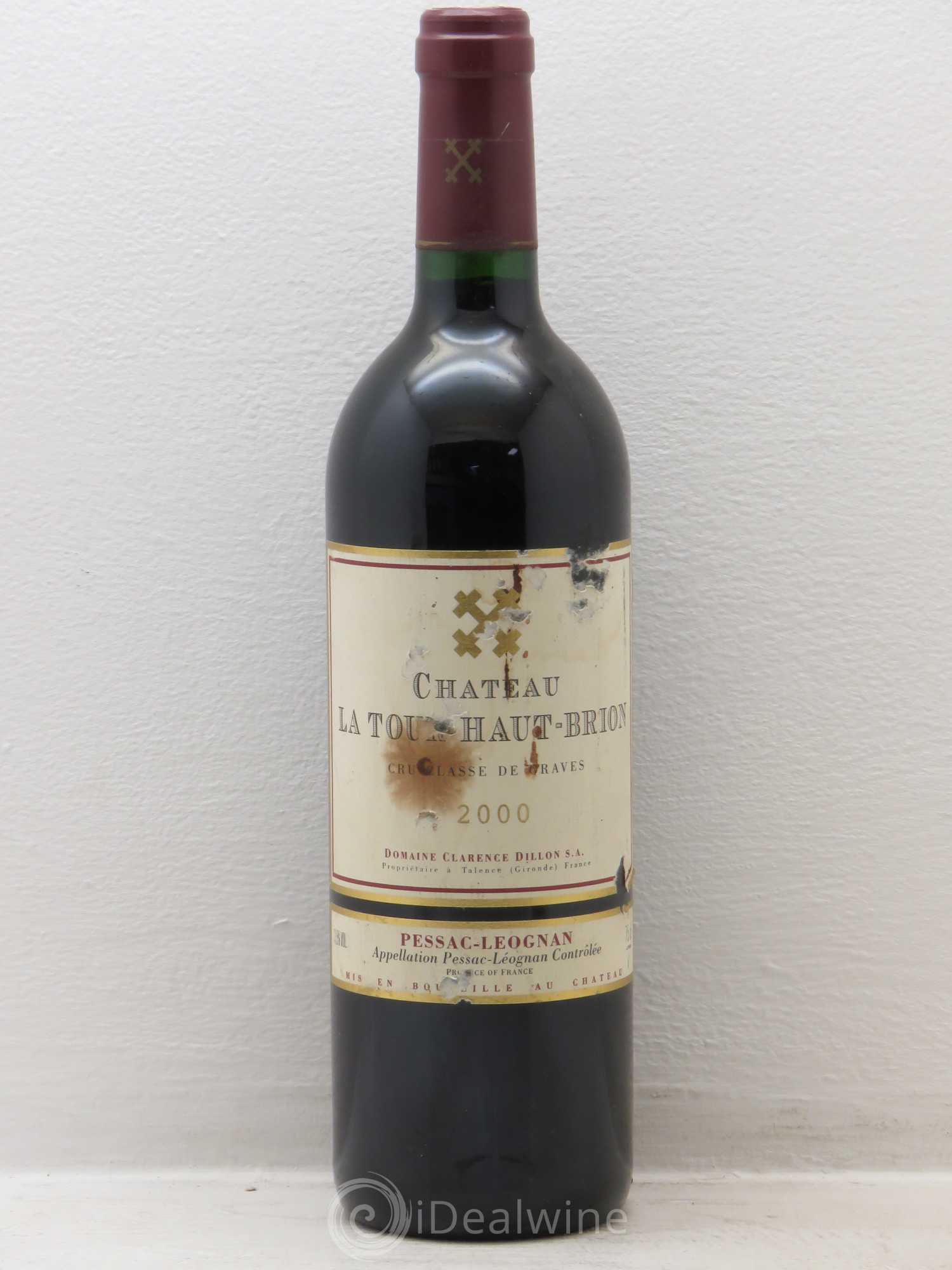 Château la Tour Haut-Brion Cru Classé de Graves 2000 - Lot de 6 bouteilles - 0