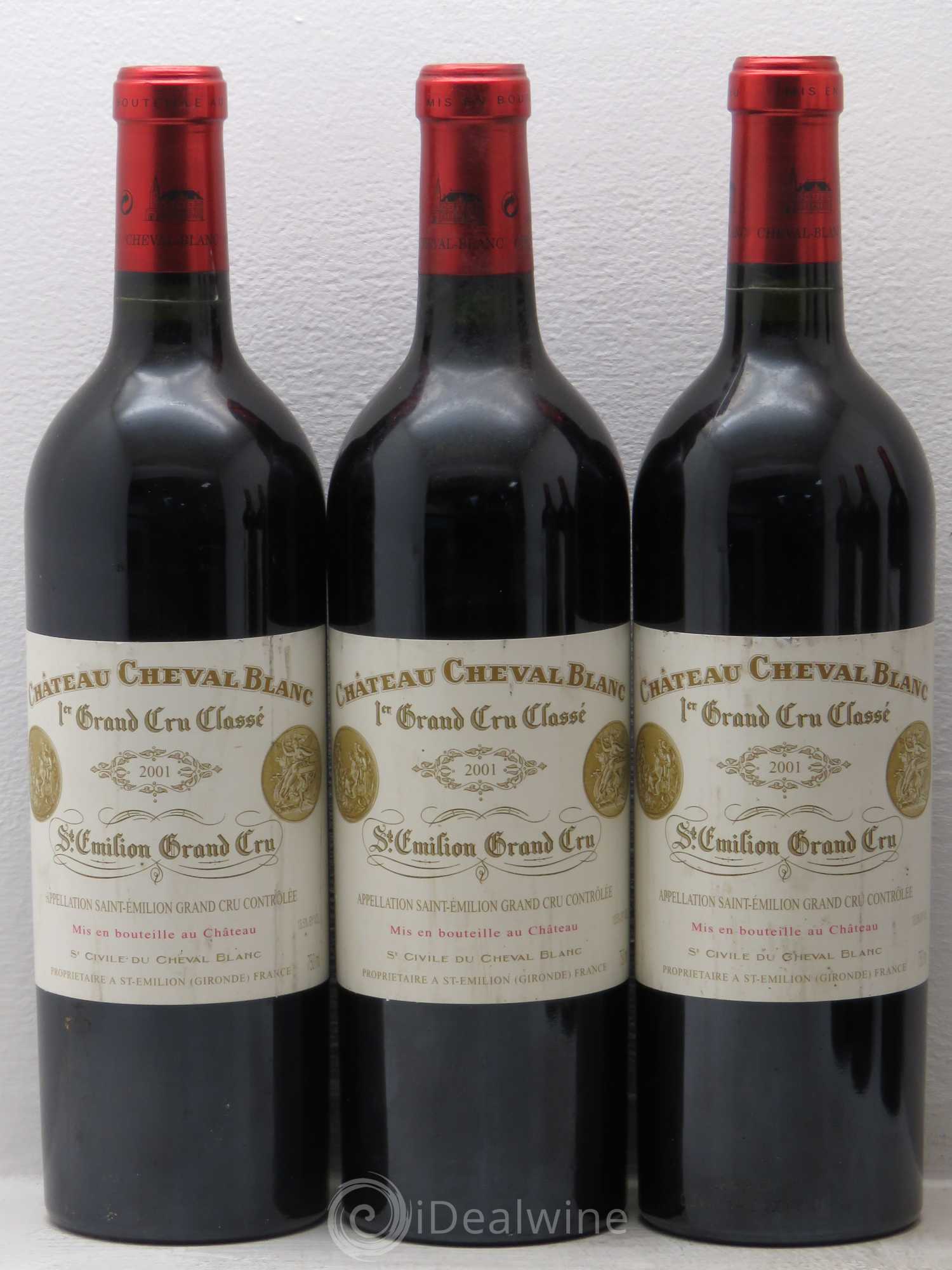 Château Cheval Blanc 1er Grand Cru Classé A 2001 - Lot de 6 bouteilles - 1