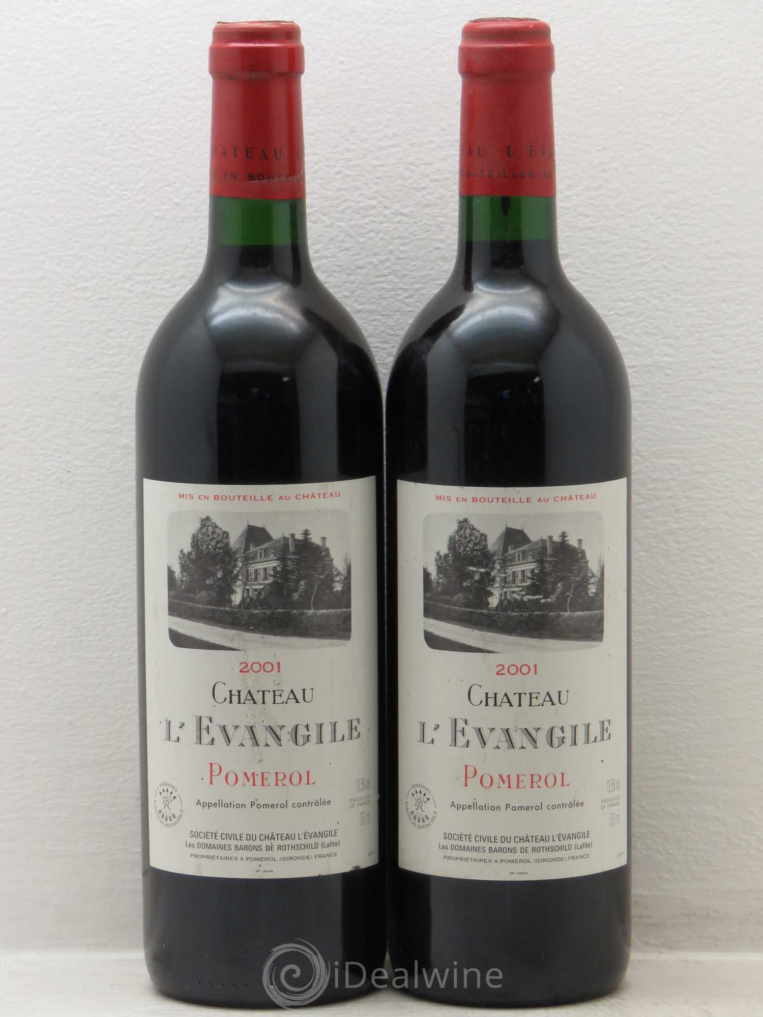 Château l' Évangile 2001 - Lot de 2 bouteilles - 0