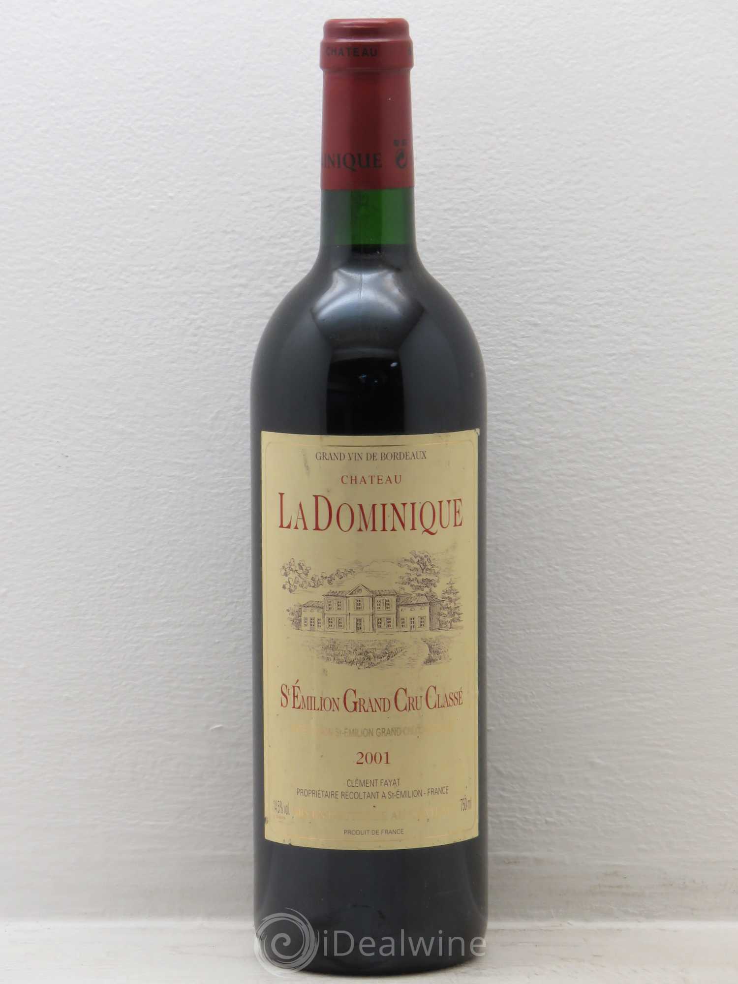 Château la Dominique Grand Cru Classé 2001 - Lot de 1 bouteille - 0