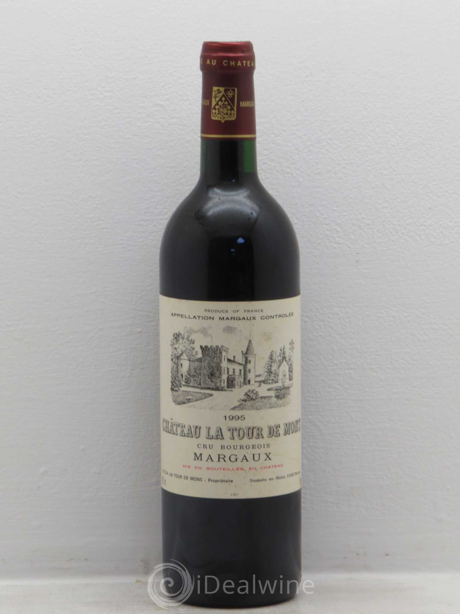 Château la Tour de Mons Cru Bourgeois 1995 - Lot de 1 bouteille - 0