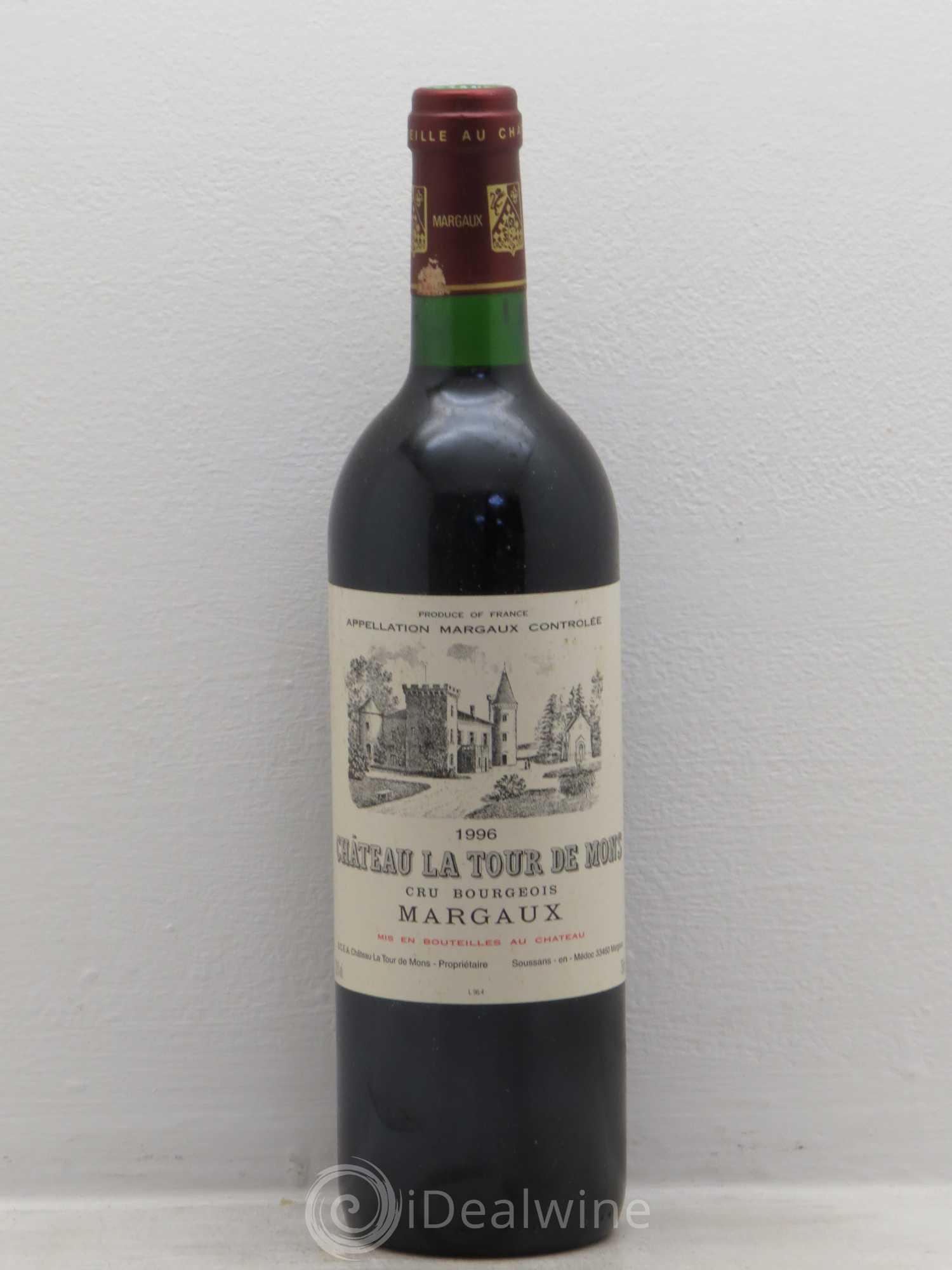 Château la Tour de Mons Cru Bourgeois 1995 - Lot de 1 bouteille - 0