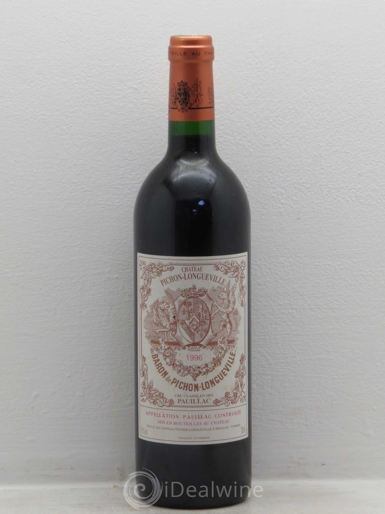 Pichon Longueville Baron 2ème Grand Cru Classé 1996 - Lot de 1 bouteille - 0