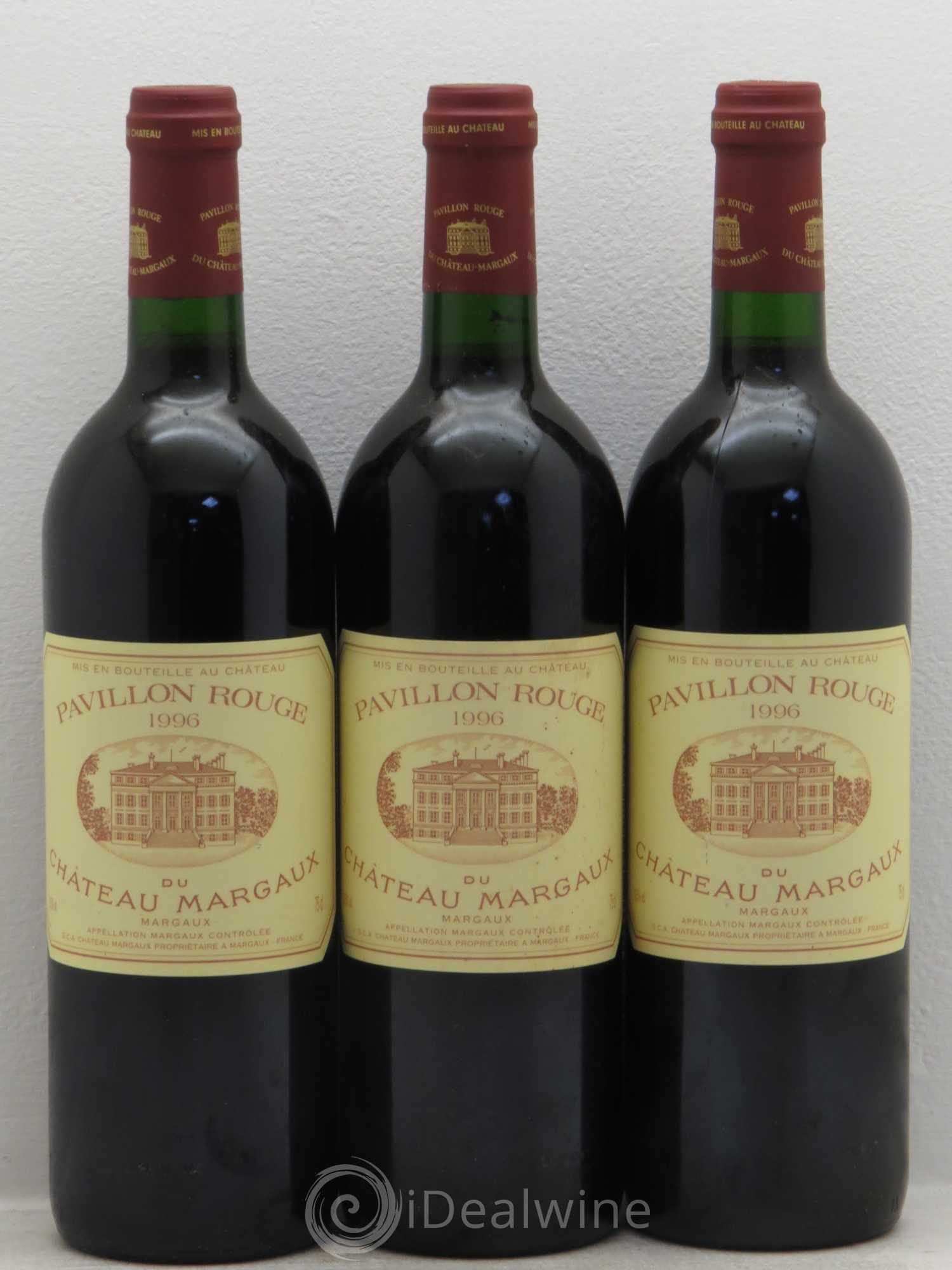 Pavillon Rouge du Château Margaux Second Vin 1996 - Lot de 3 bouteilles - 0