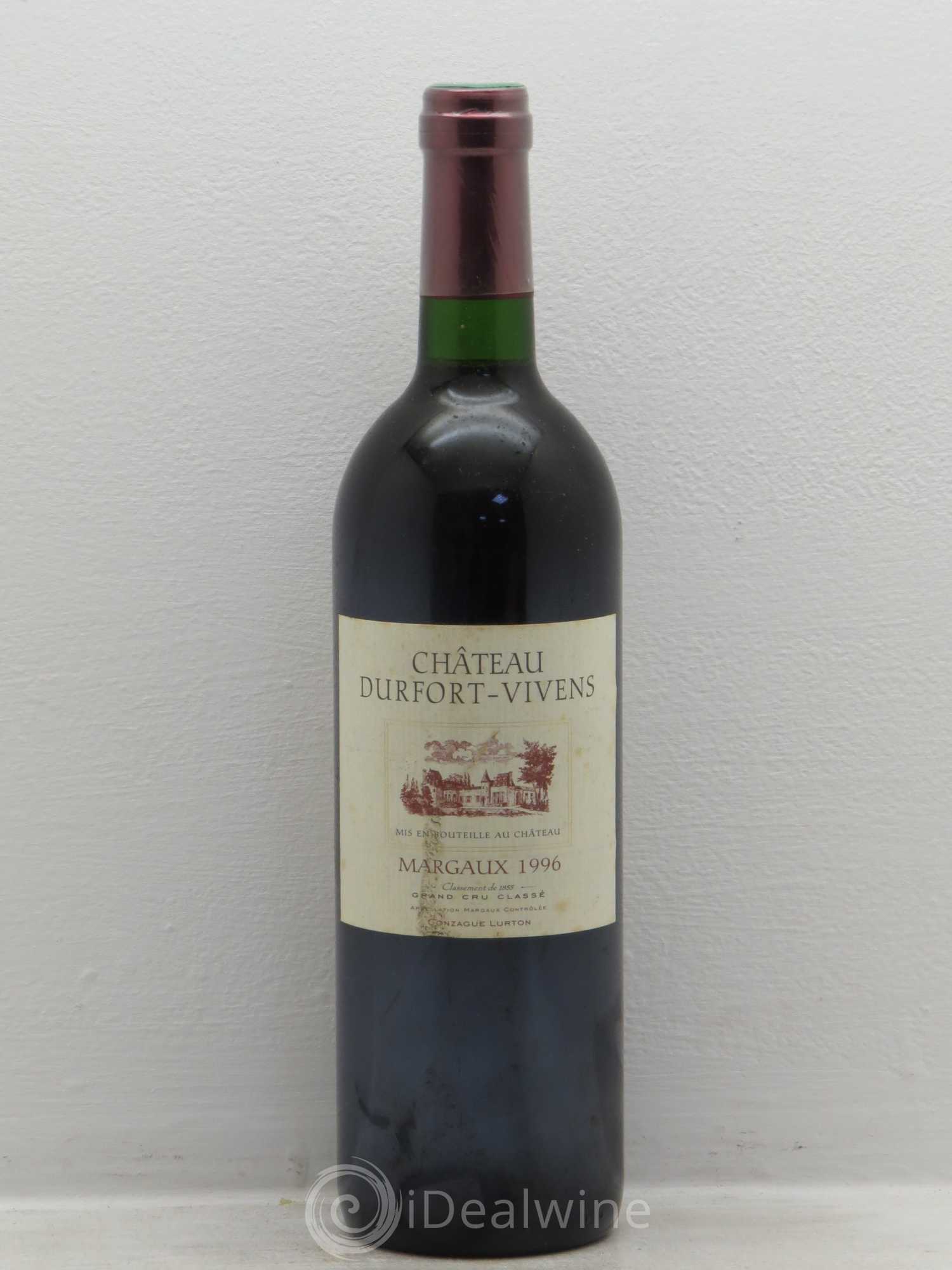 Château Durfort Vivens 2ème Grand Cru Classé 1996 - Lot de 1 bouteille - 0